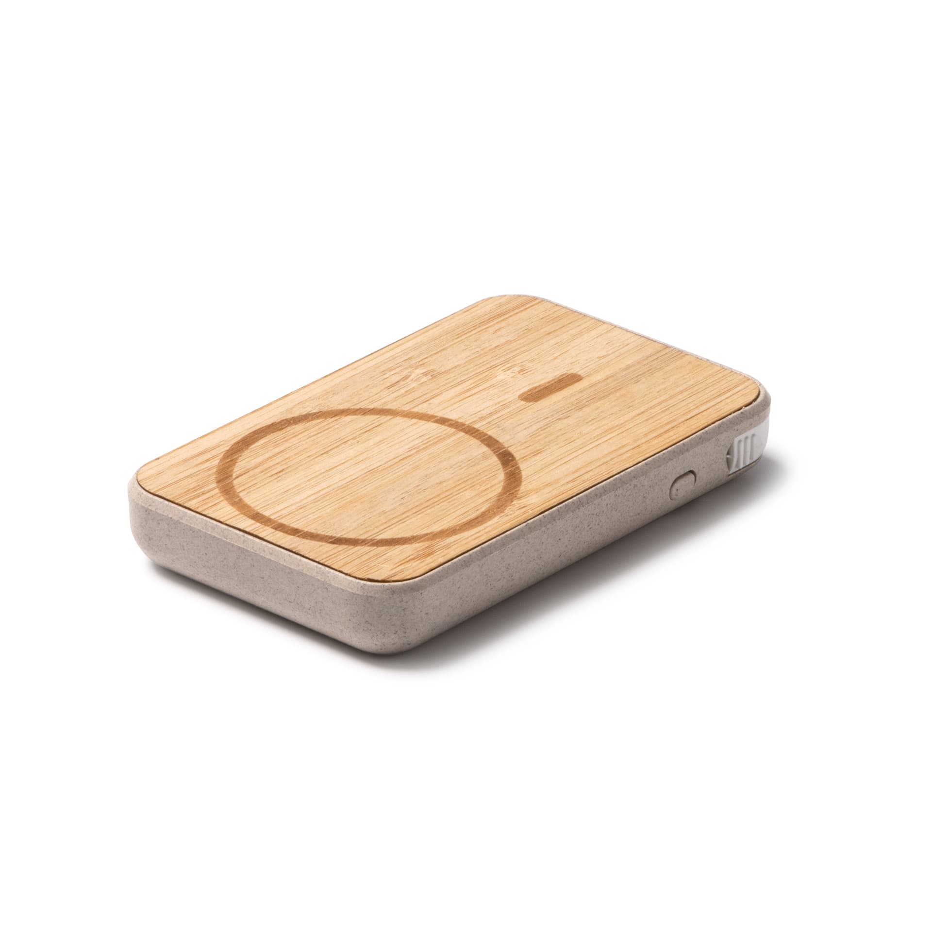 Batería externa 5000 mAh de bambú y fibra de trigo ecológica