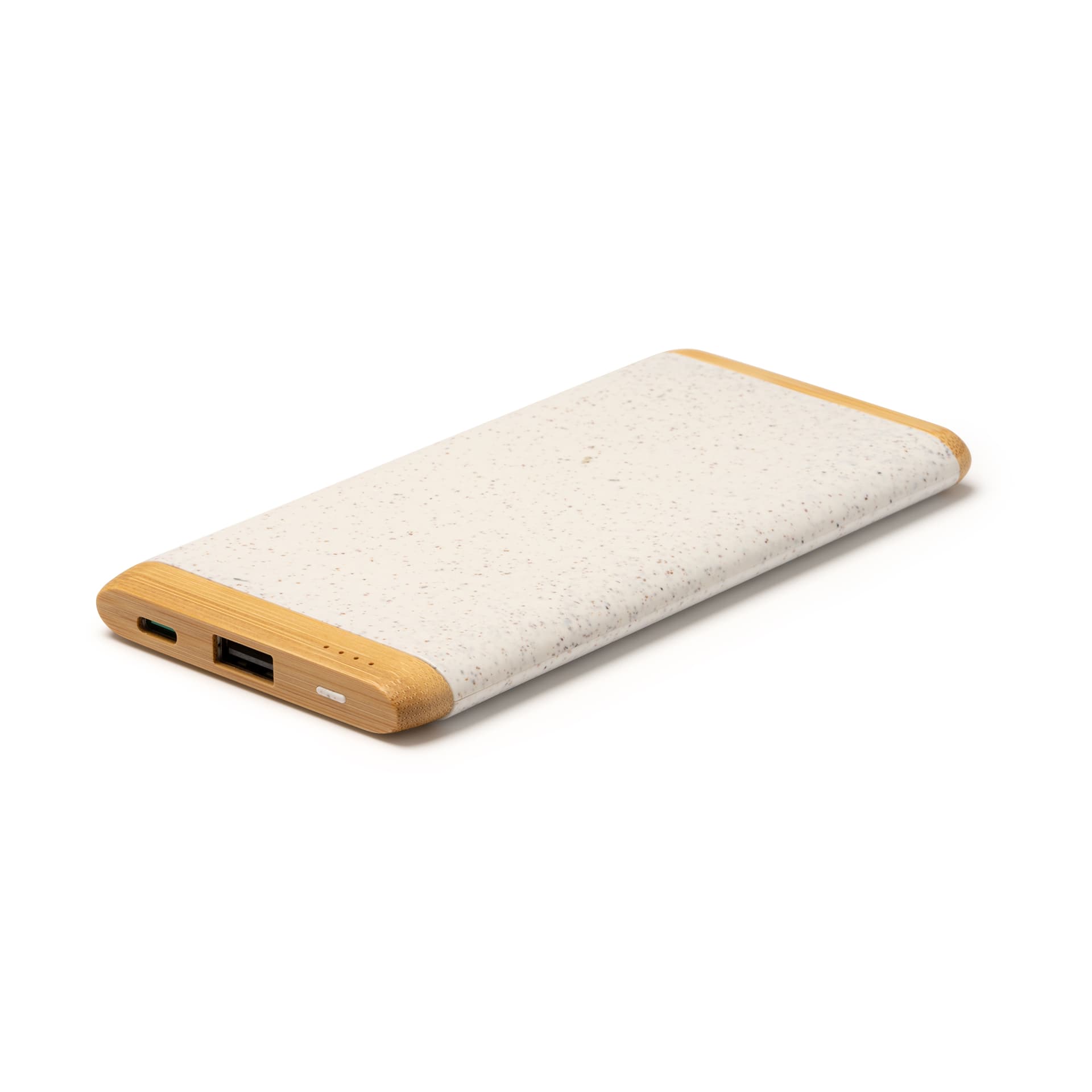 Batería externa 5000mAh ecológica de fibra de trigo y bambú