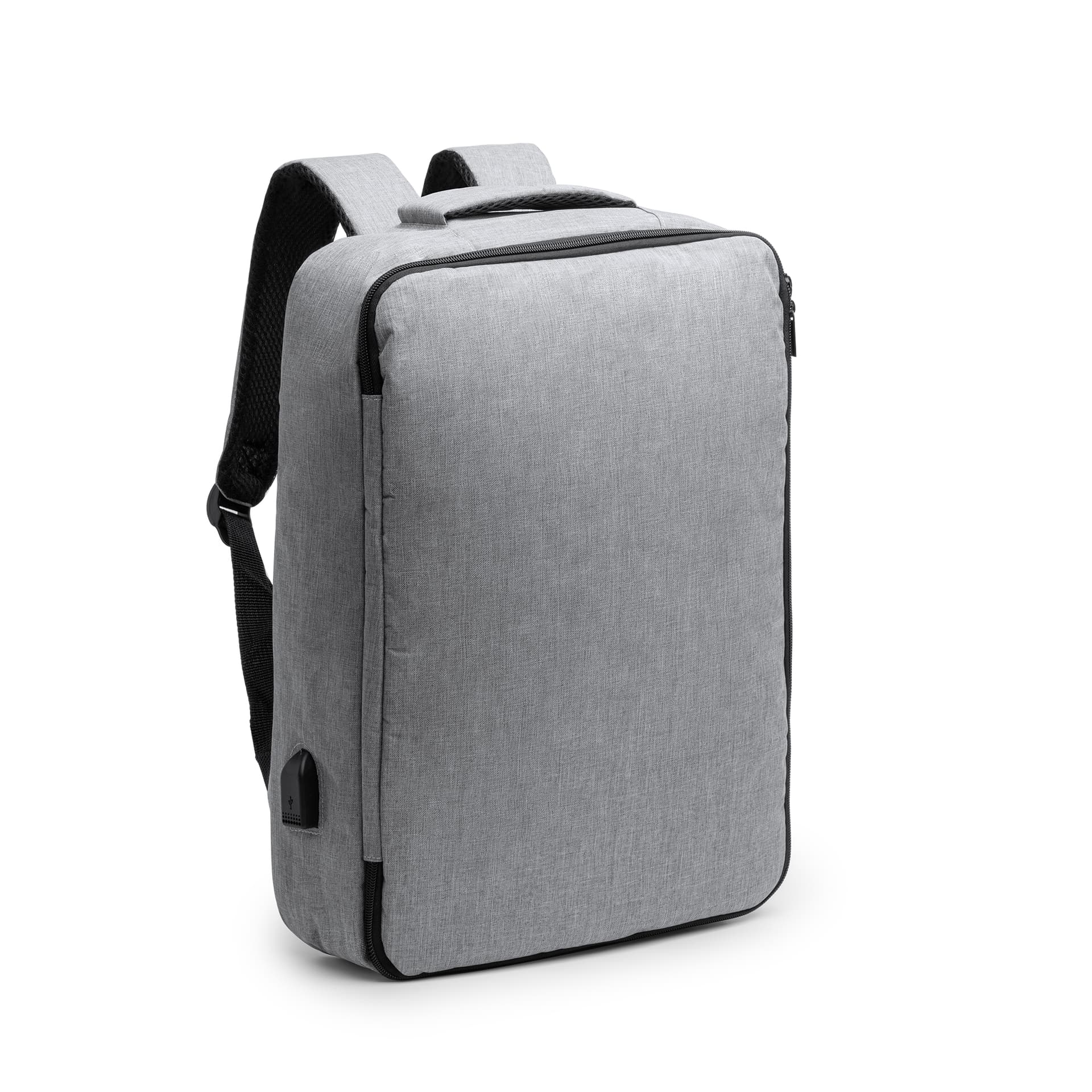 Mochila portadocumentos ecológica con puerto USB y acolchado