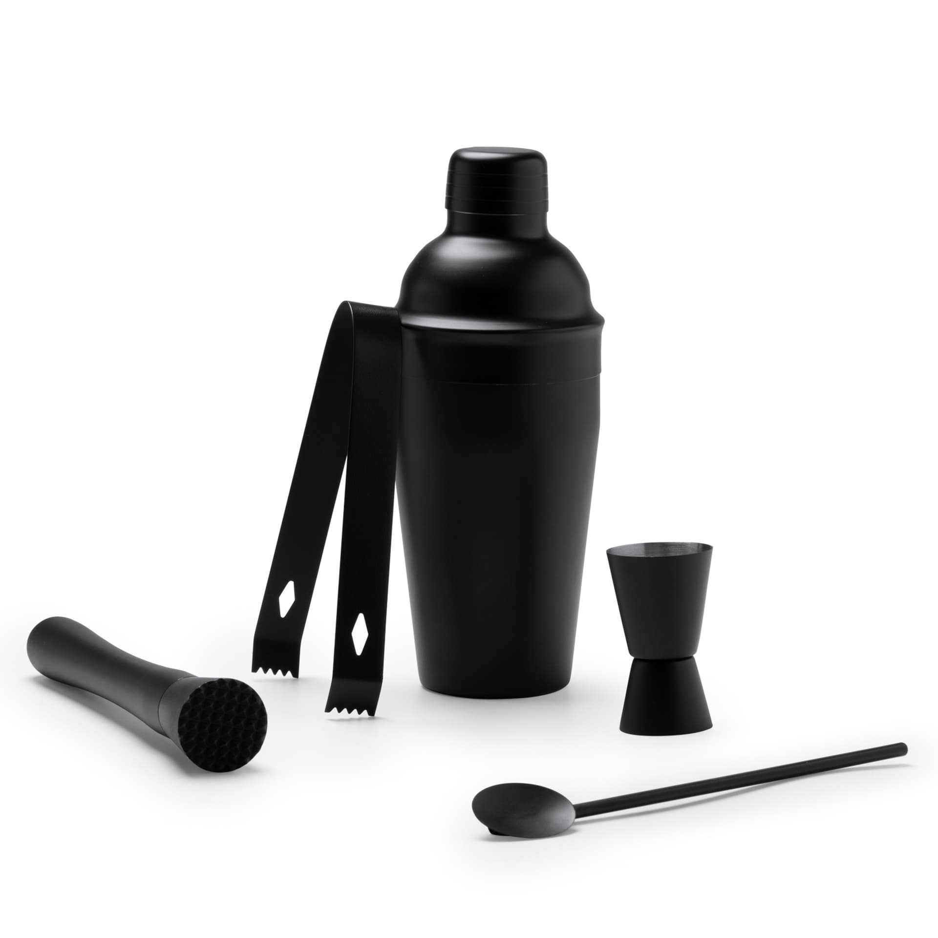Set de cóctel de acero inoxidable 304 en color negro completo