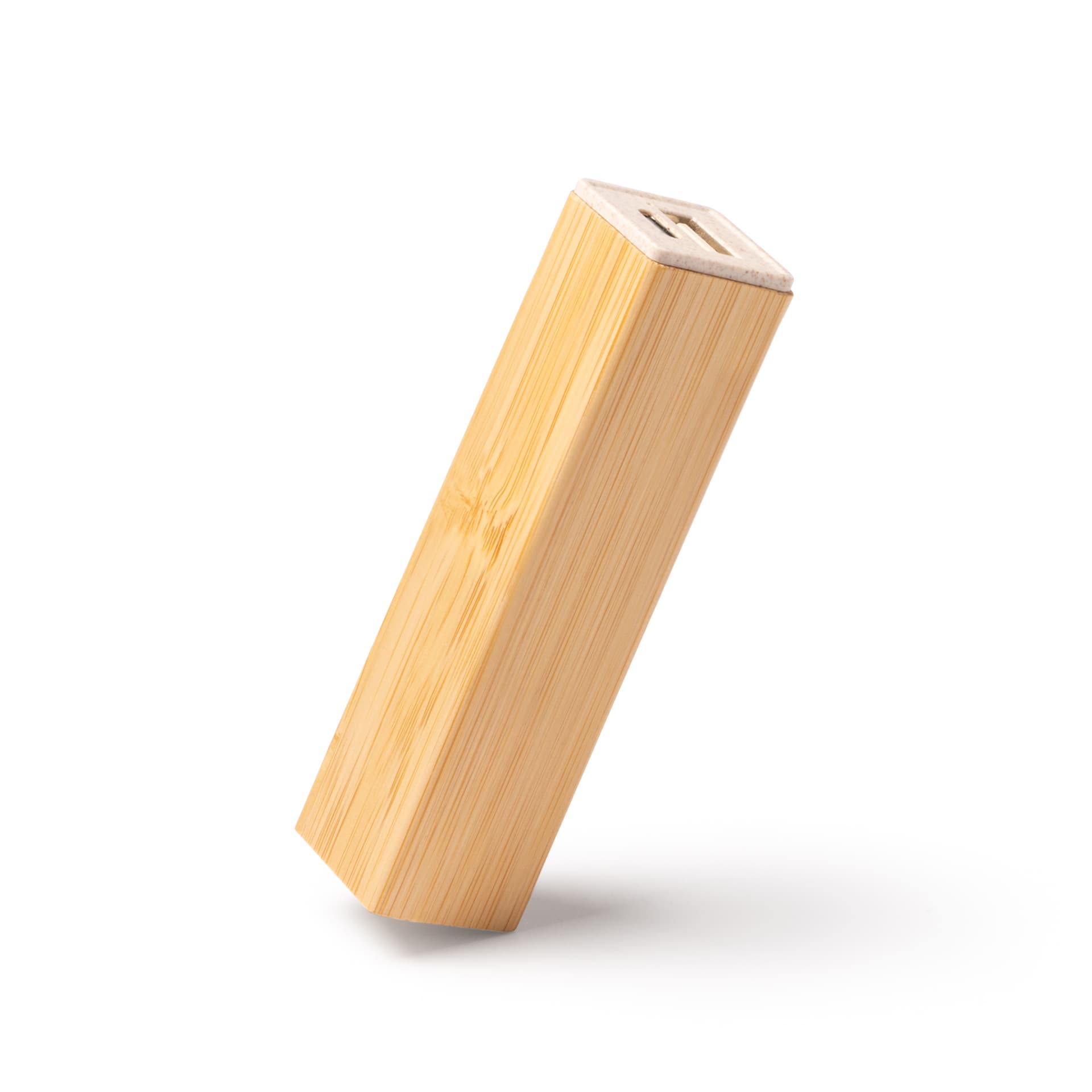Batería externa ecológica de bambú y fibra de trigo 2200 mAh
