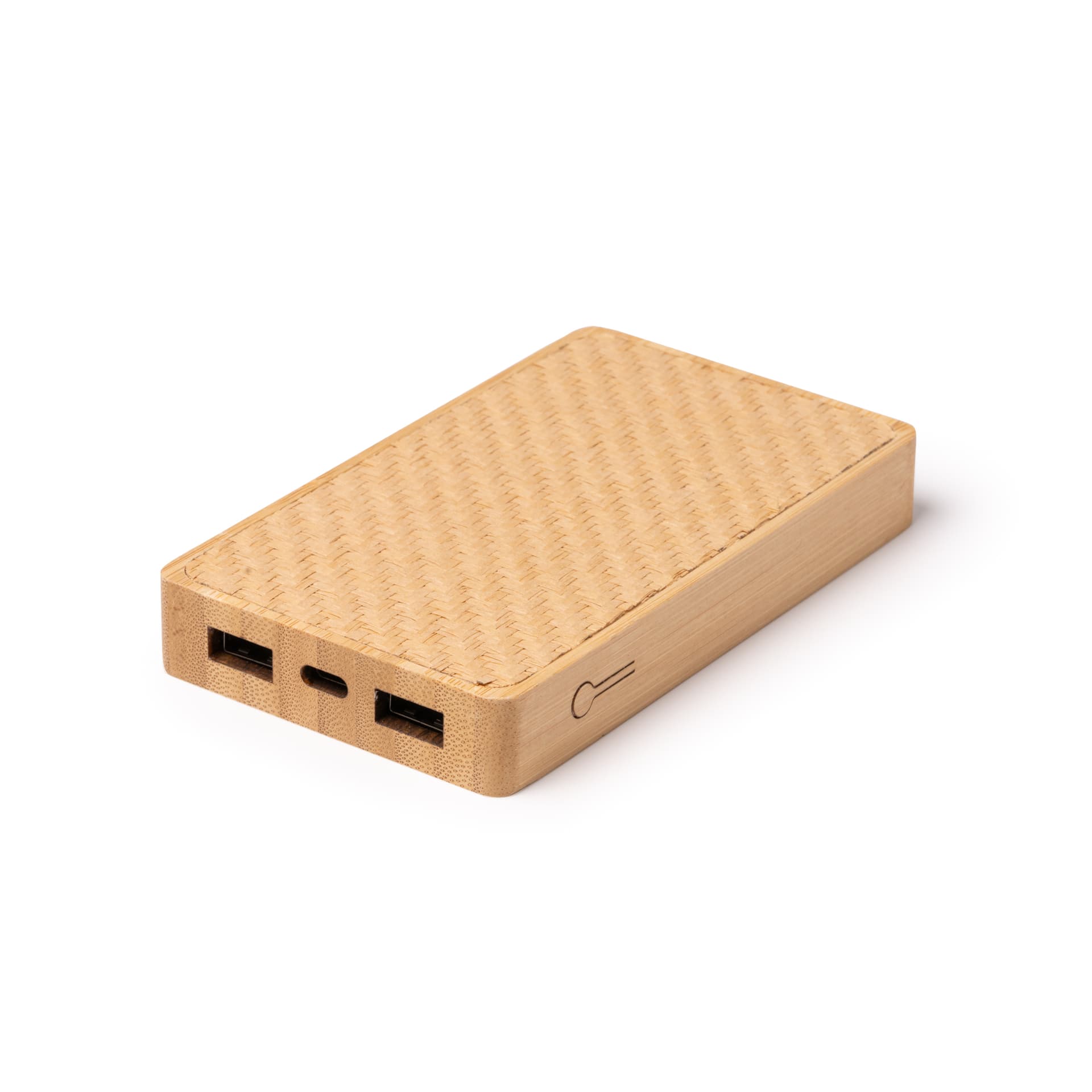Batería externa recargable 8000mAh en bambú ecológico