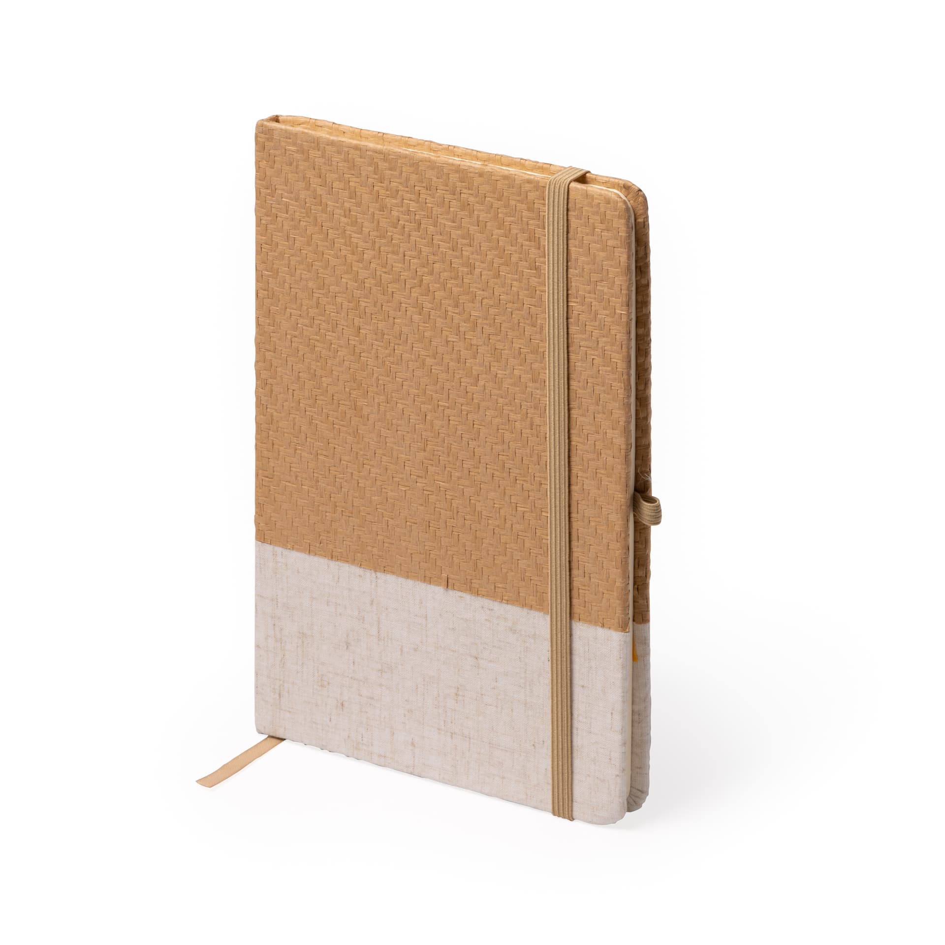 Bloc de notas A5 personalizado de paja natural y algodón