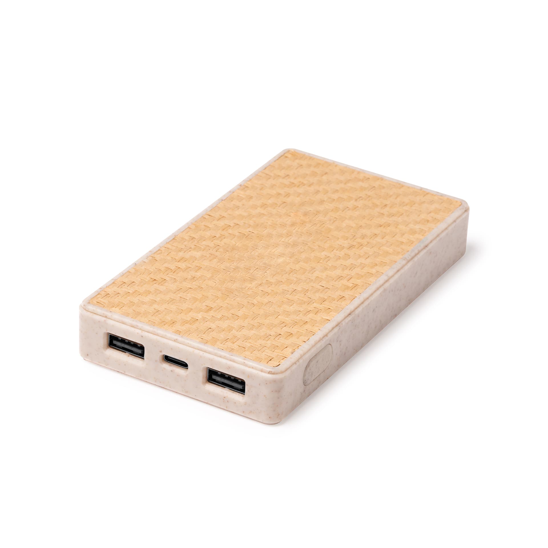 Batería externa recargable 10,000 mAh eco-amigable con USB Tipo C