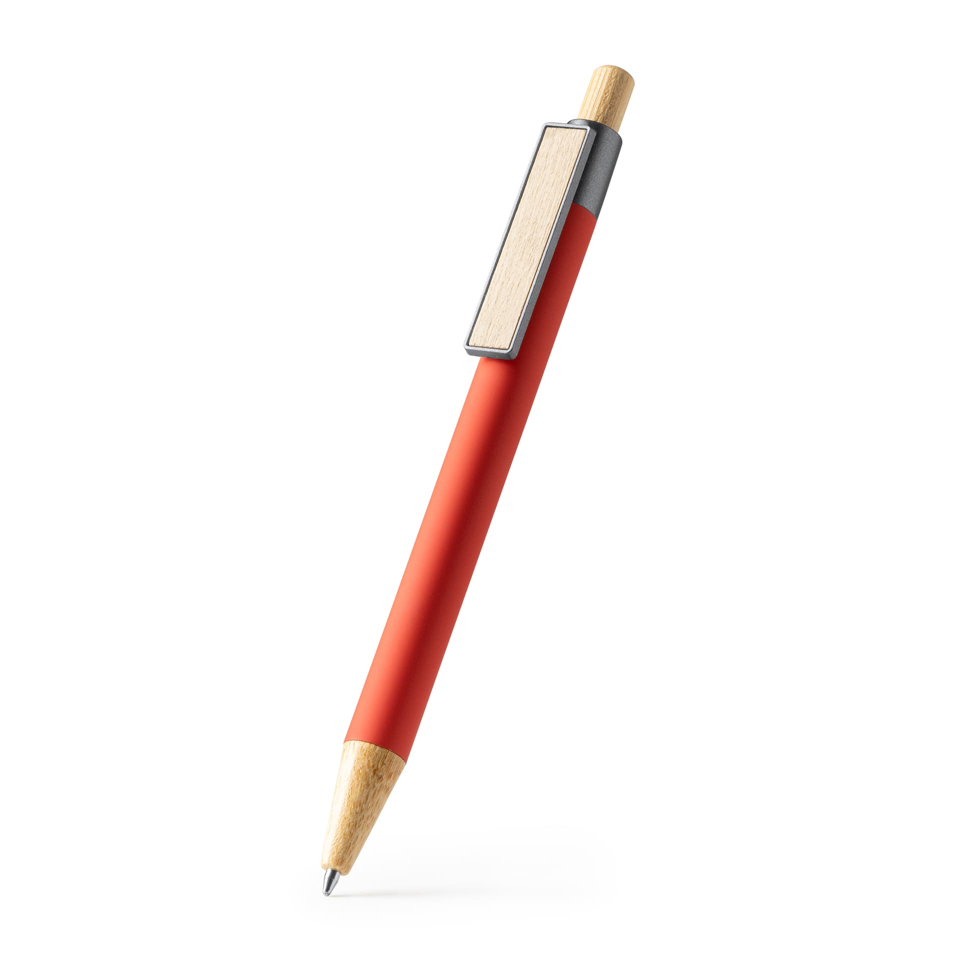 Bolígrafo personalizado de metal y bambú, elegante y ecológico