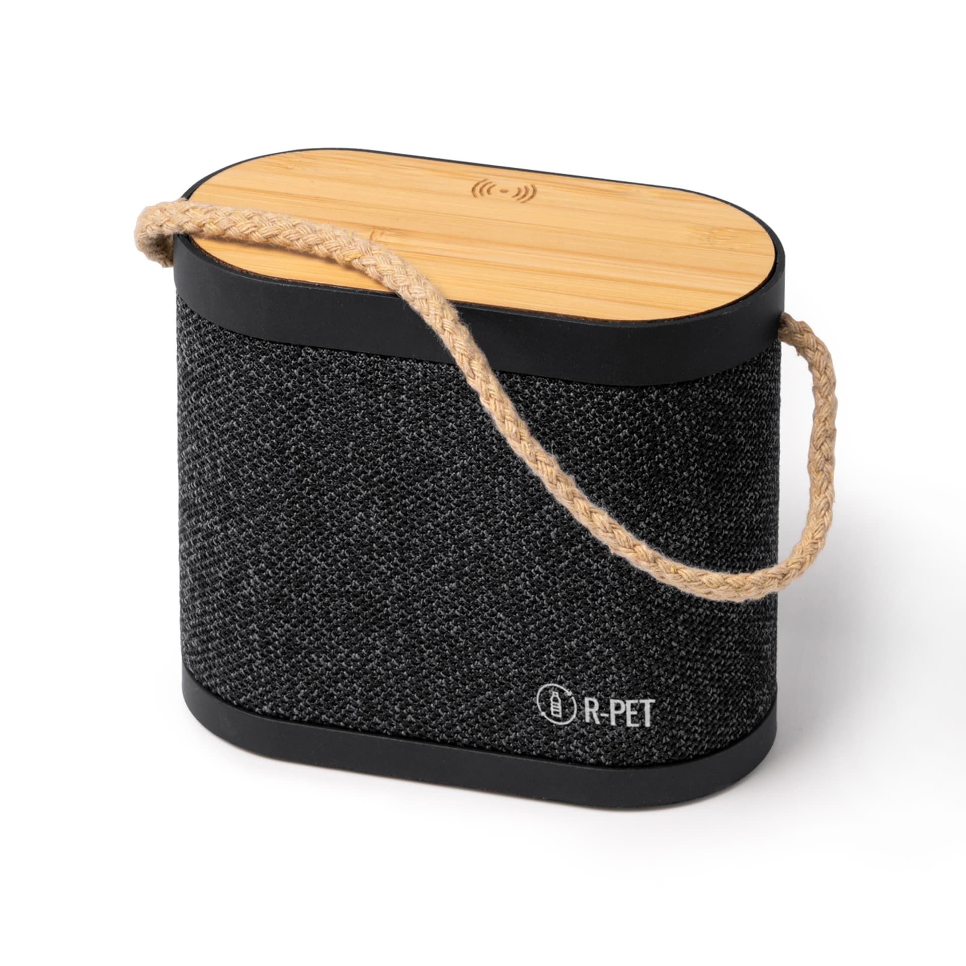 Altavoz inalámbrico de bambú con carga rápida y sonido envolvente