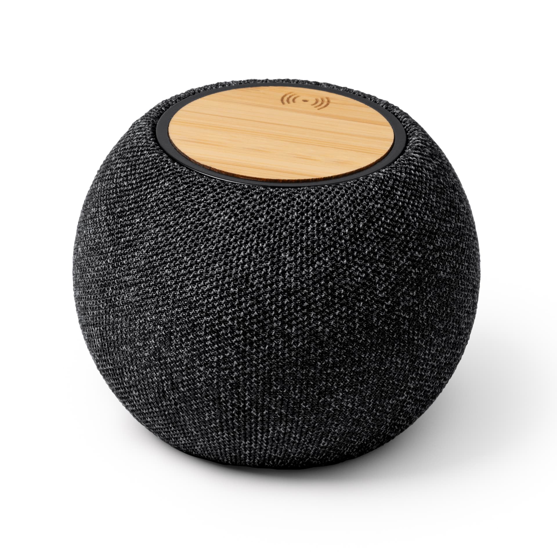 Altavoz inalámbrico de bambú con carga inalámbrica y Bluetooth