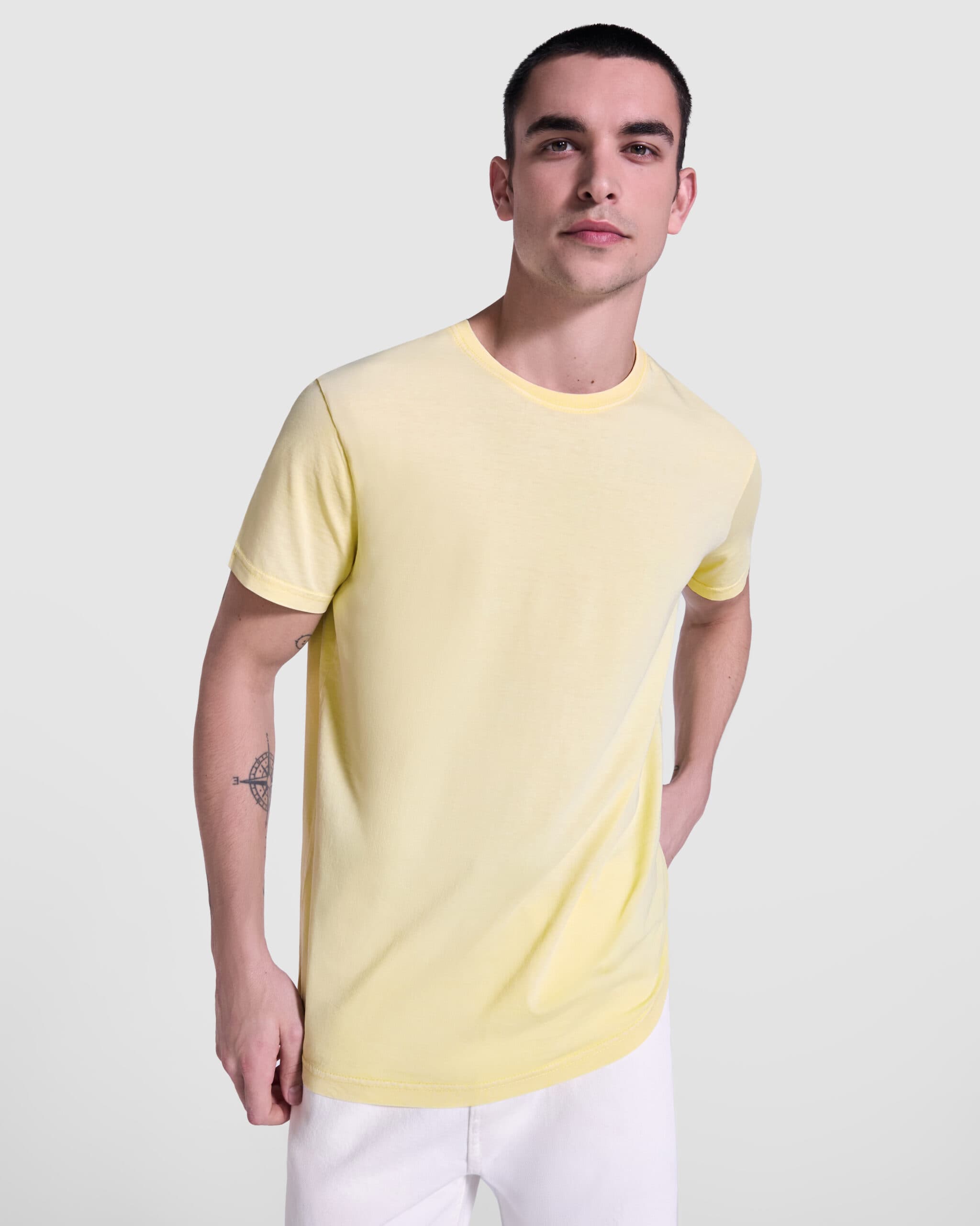 Camiseta personalizada de hombre 100% algodón lavado ácido