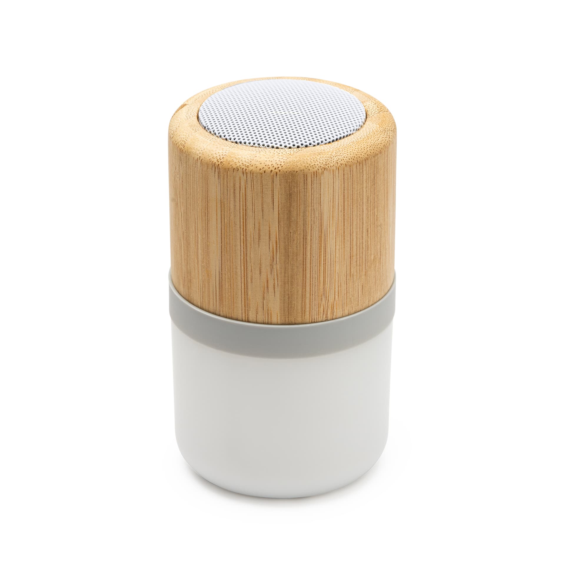 Altavoz inalámbrico de bambú con Bluetooth y luz LED multicolor