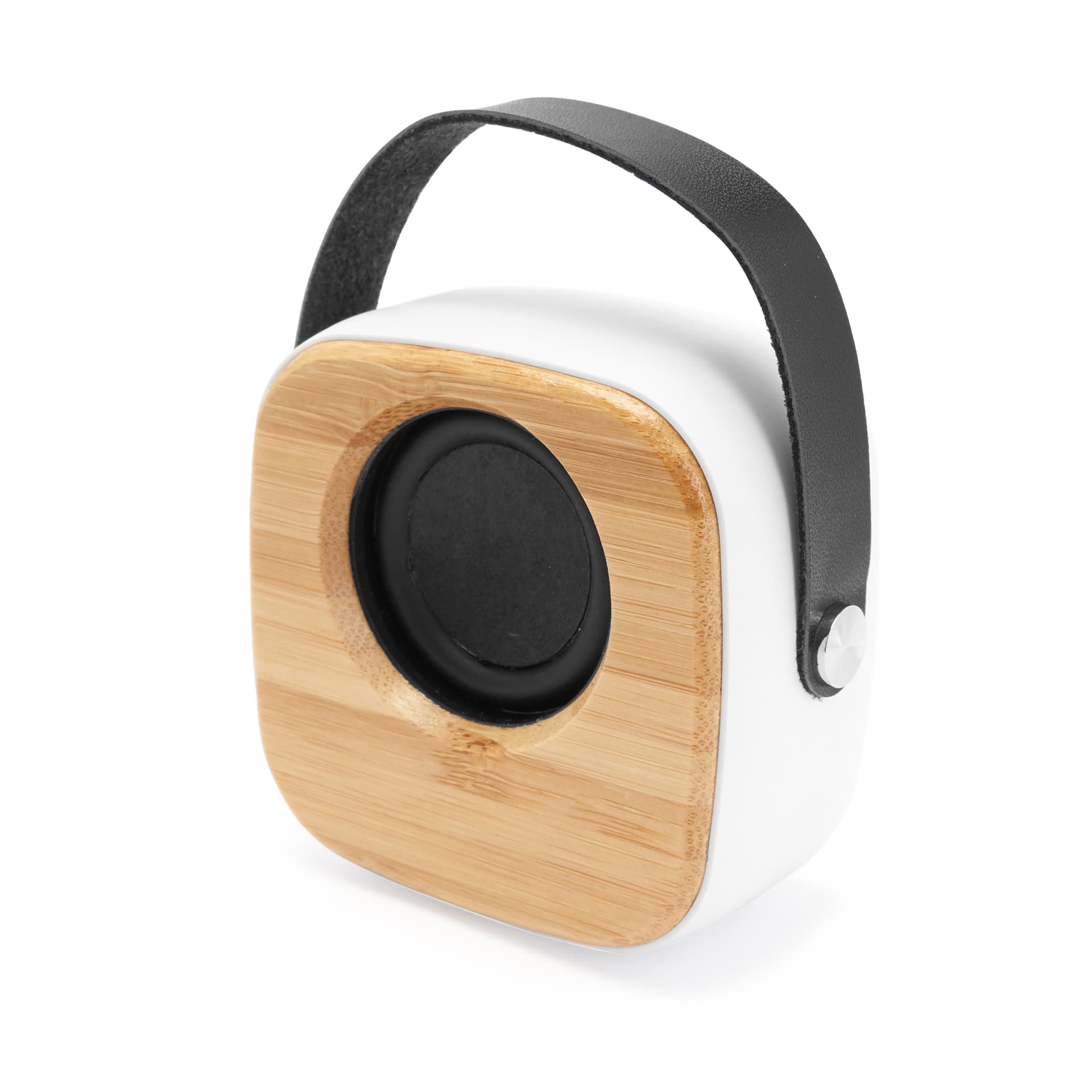 Altavoz inalámbrico recargable Bluetooth con diseño en bambú