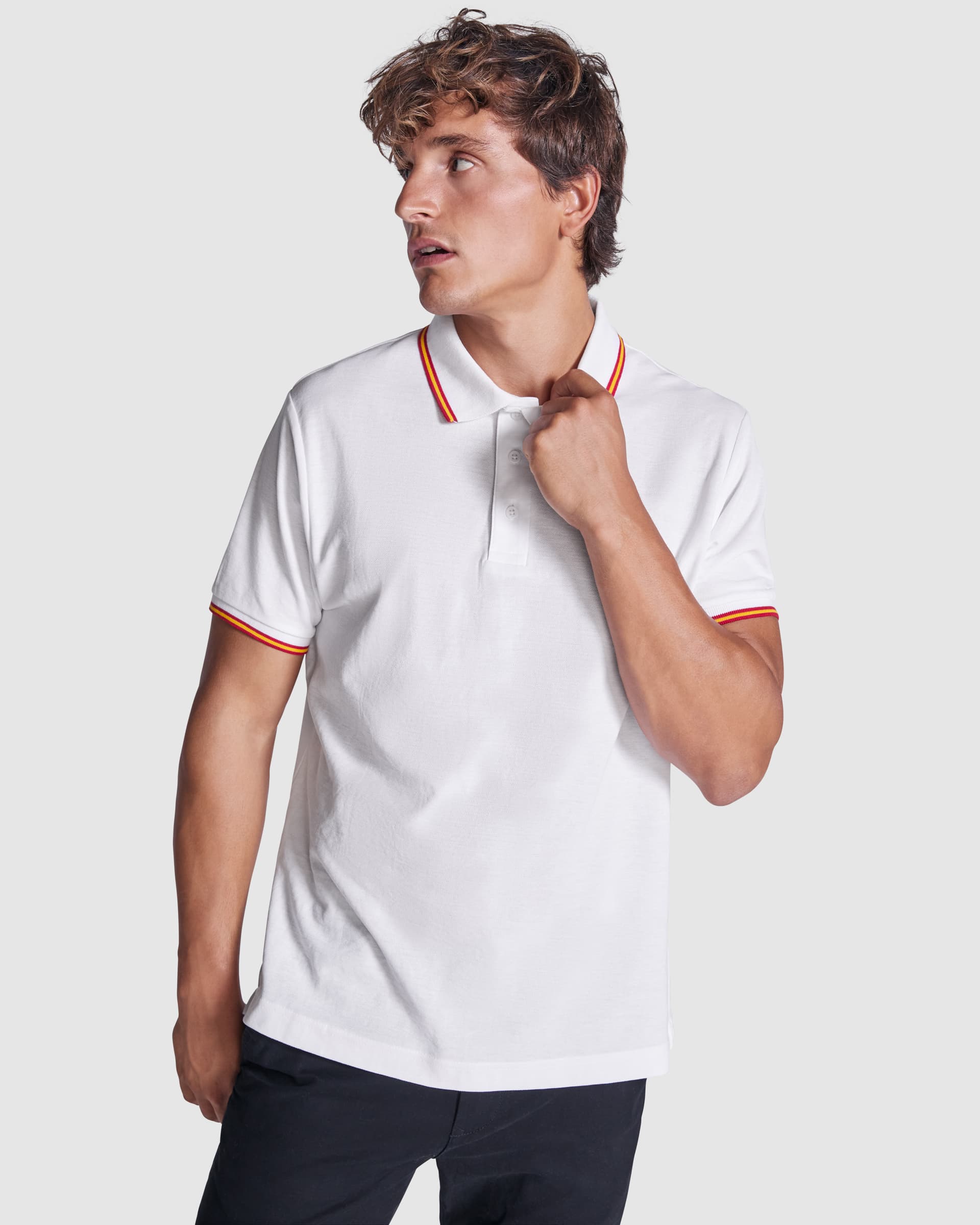 Polo de Manga Corta de Algodón y Poliéster para Uso Diario