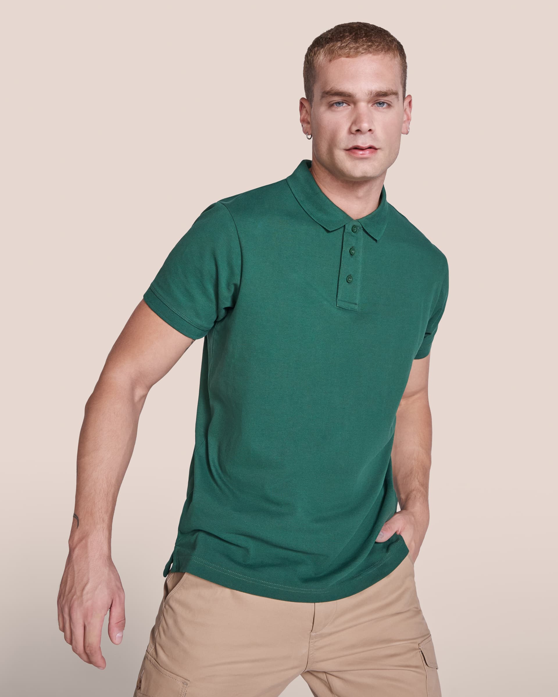 Polo de Hombre de Manga Corta en Algodón Piqué
