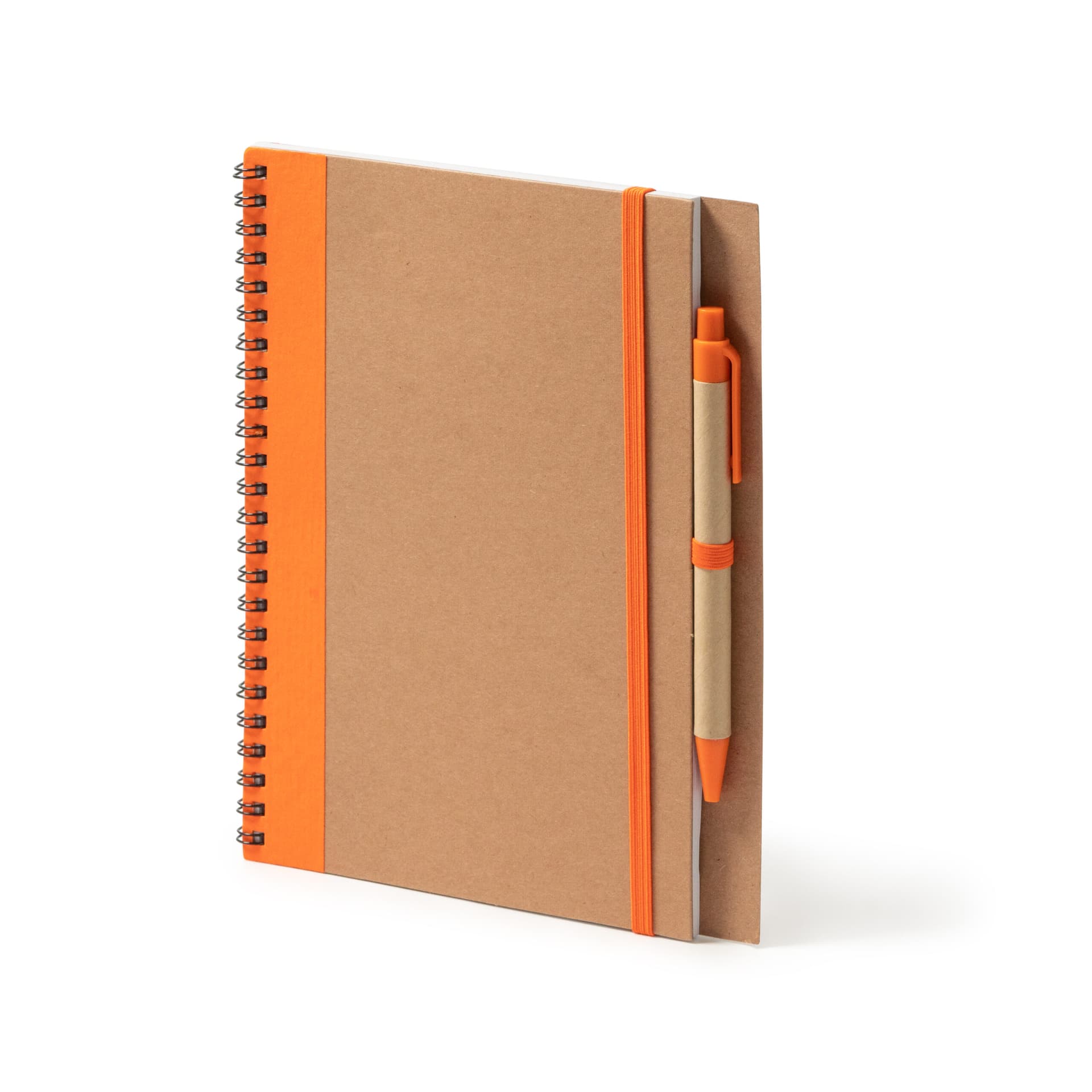 Libreta personalizada con espiral y tapa rígida de cartón reciclado