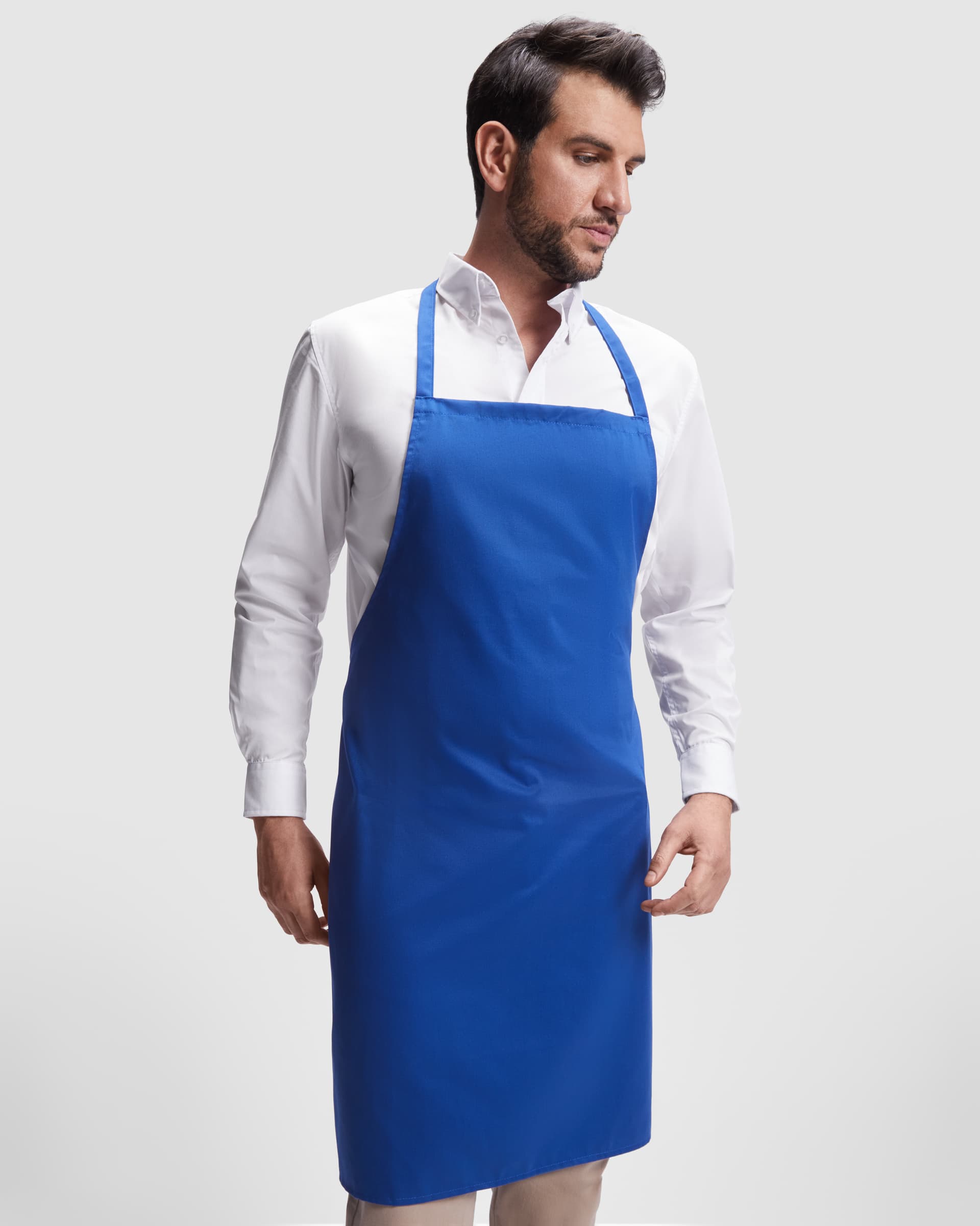 Delantal largo de sarga para cocina 65 x 90 cm resistente y elegante