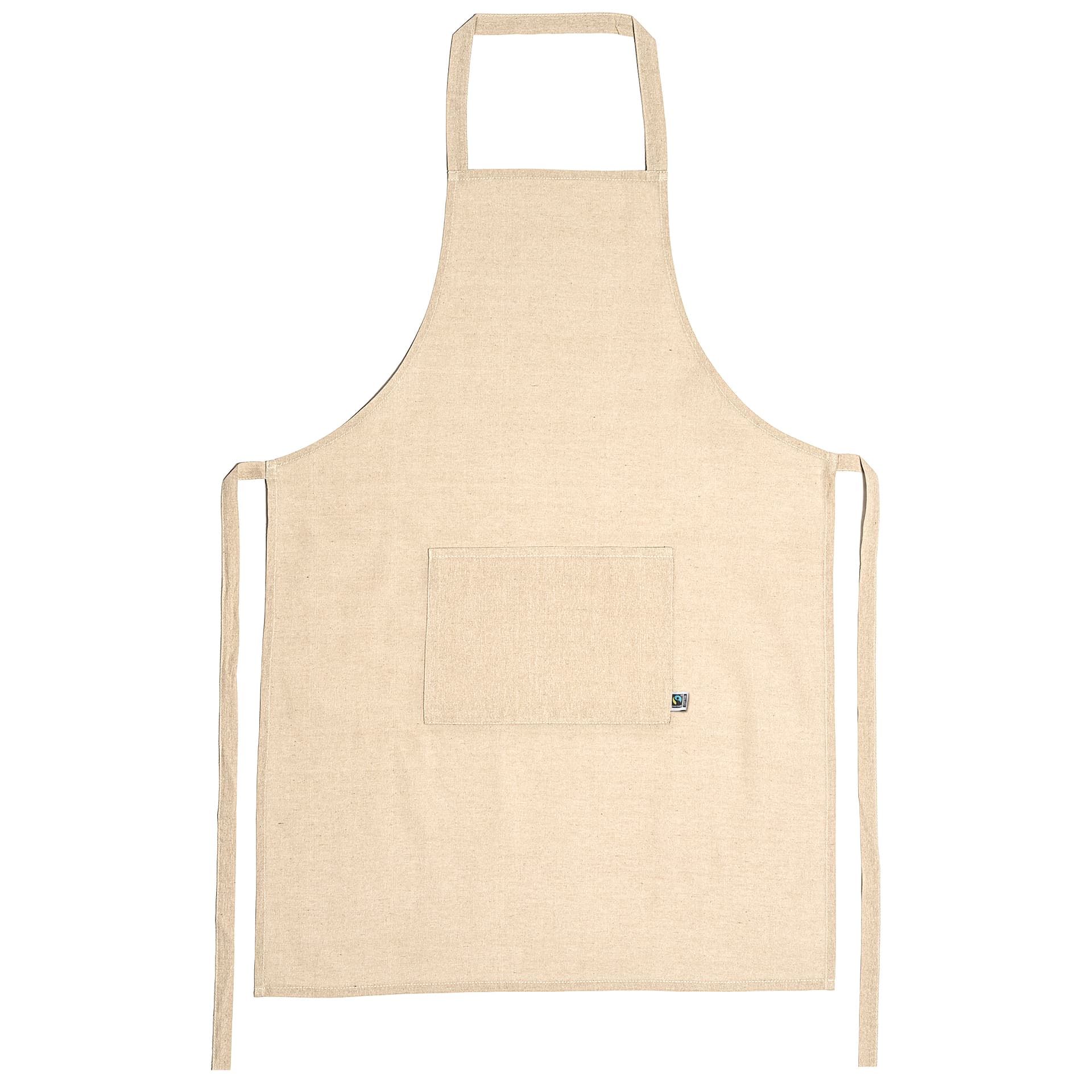 Delantal de algodón Fairtrade con bolsillo frontal ajustable