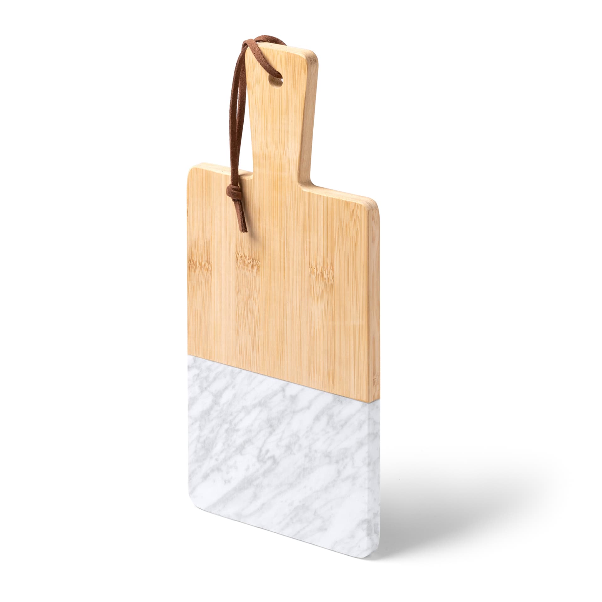 Tabla de servir en bambú y mármol natural para aperitivos