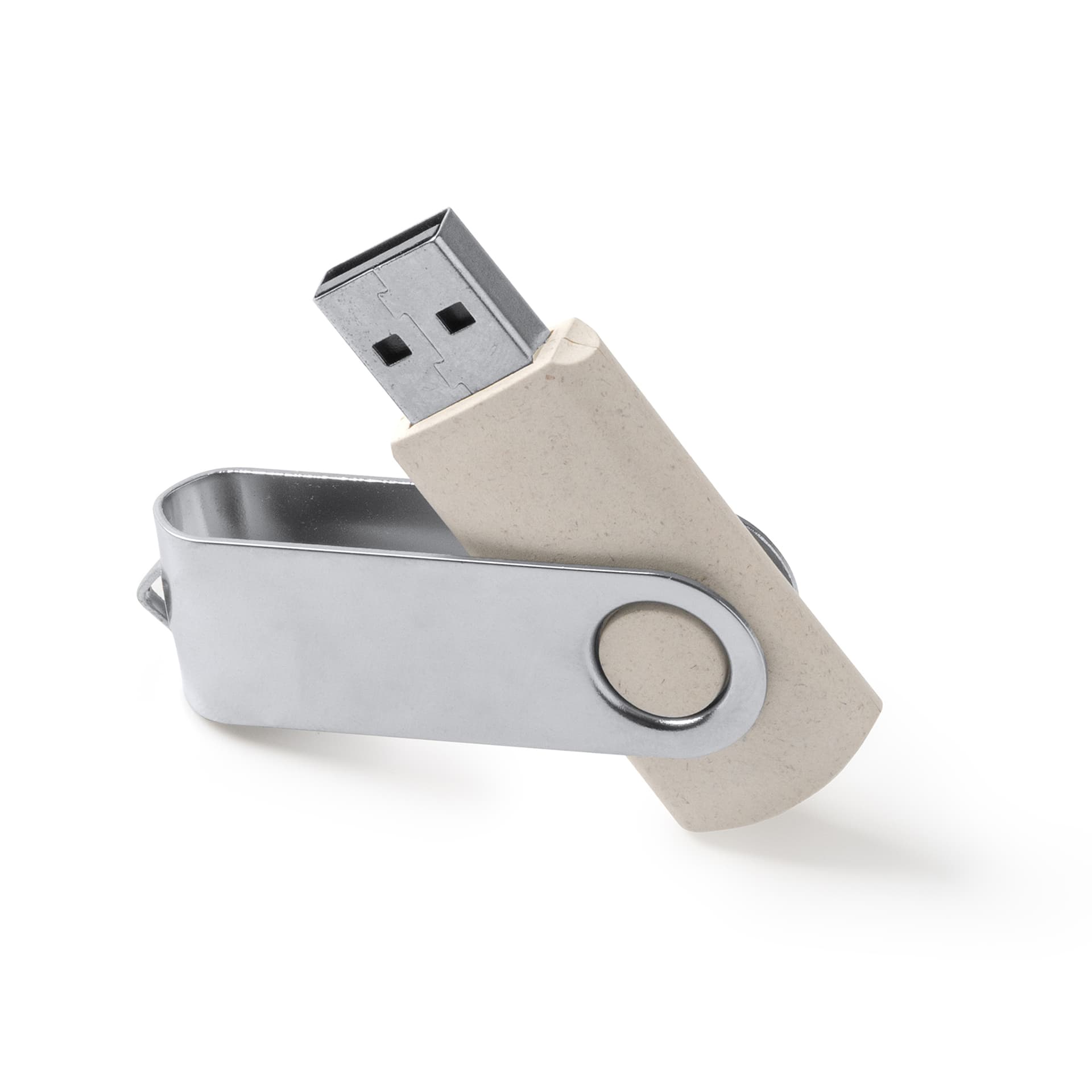 Memoria USB de 16 GB en fibra de trigo con clip giratorio