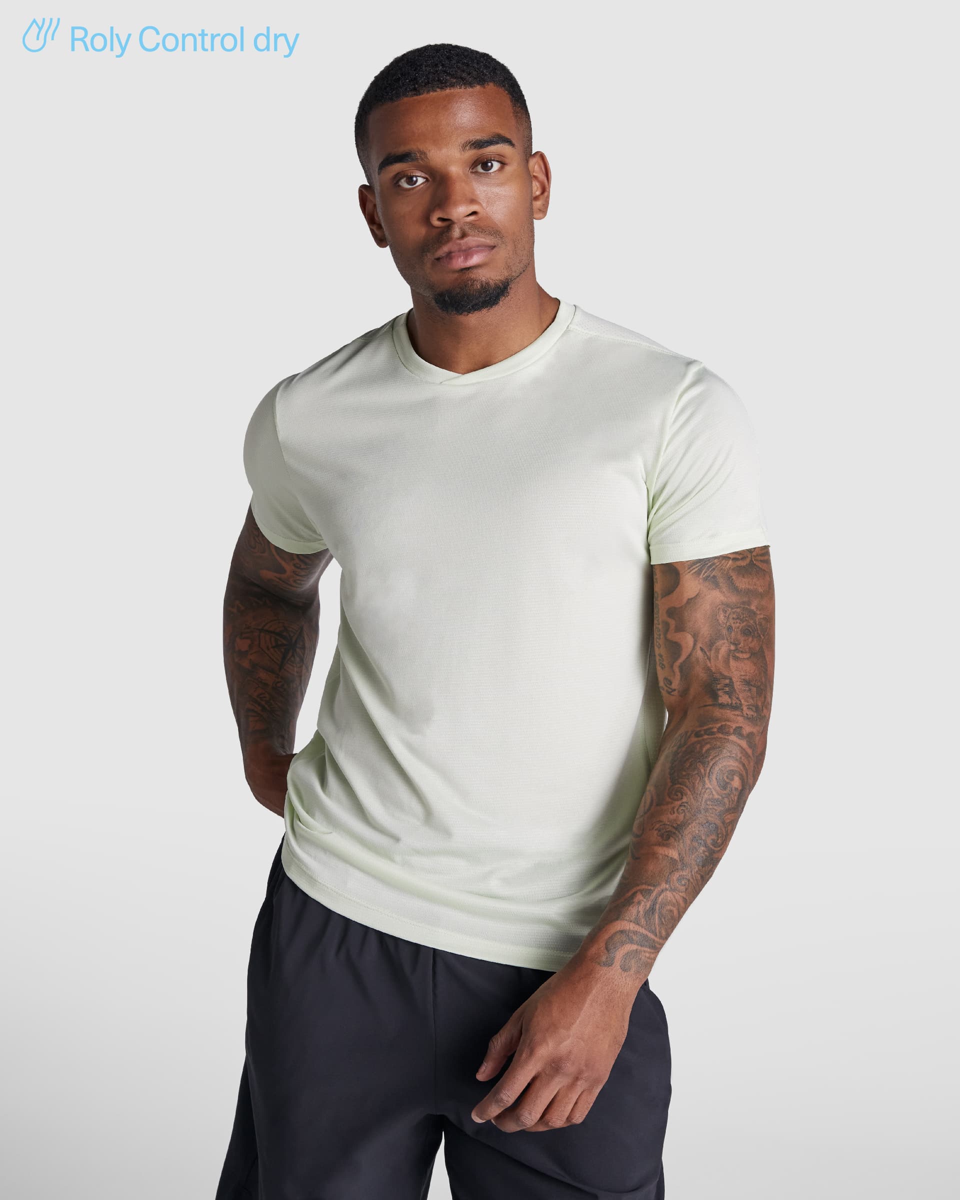 Camiseta técnica de manga corta para hombre en poliéster reciclado
