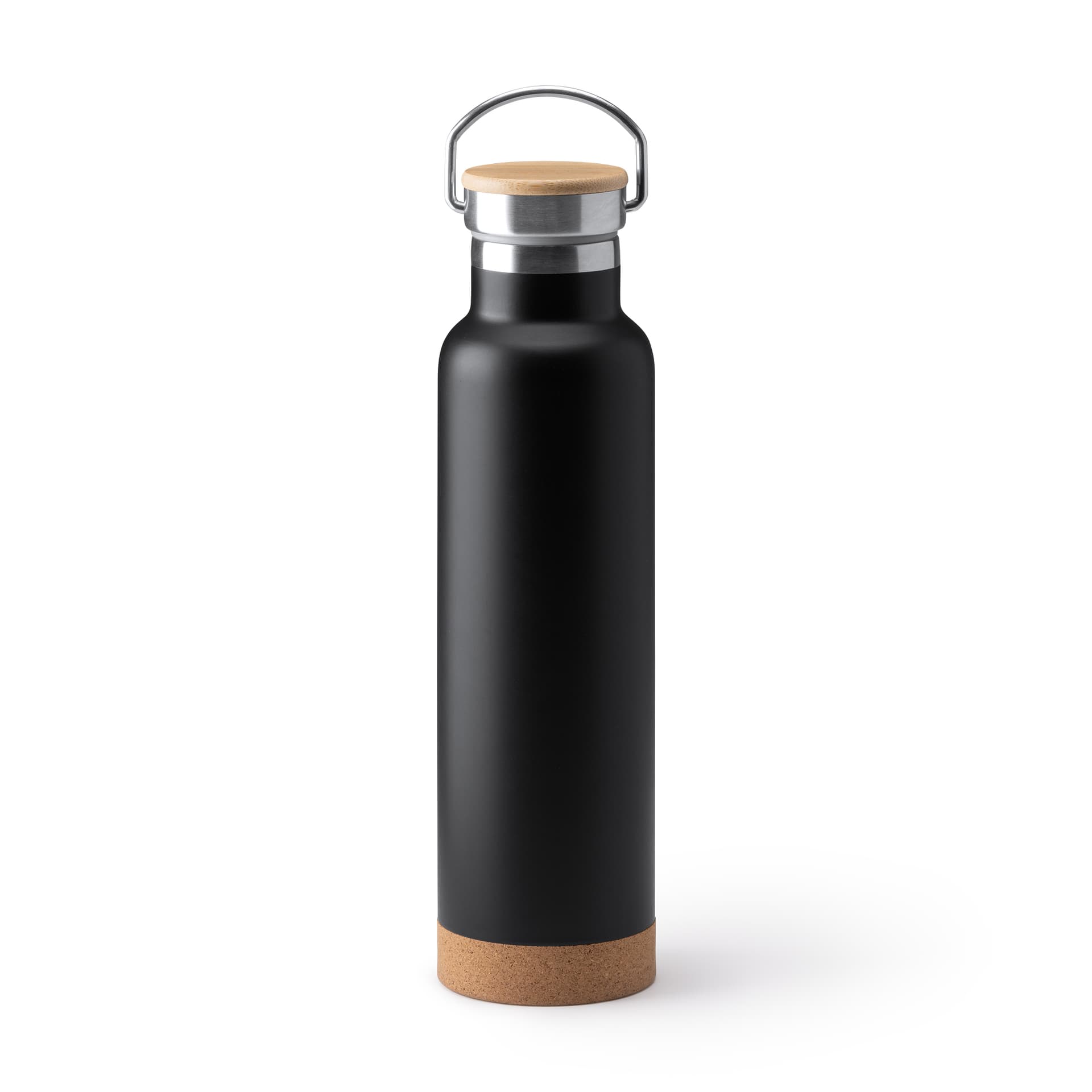 Bidón térmico de acero inoxidable reciclado con tapa de bambú 650 ml
