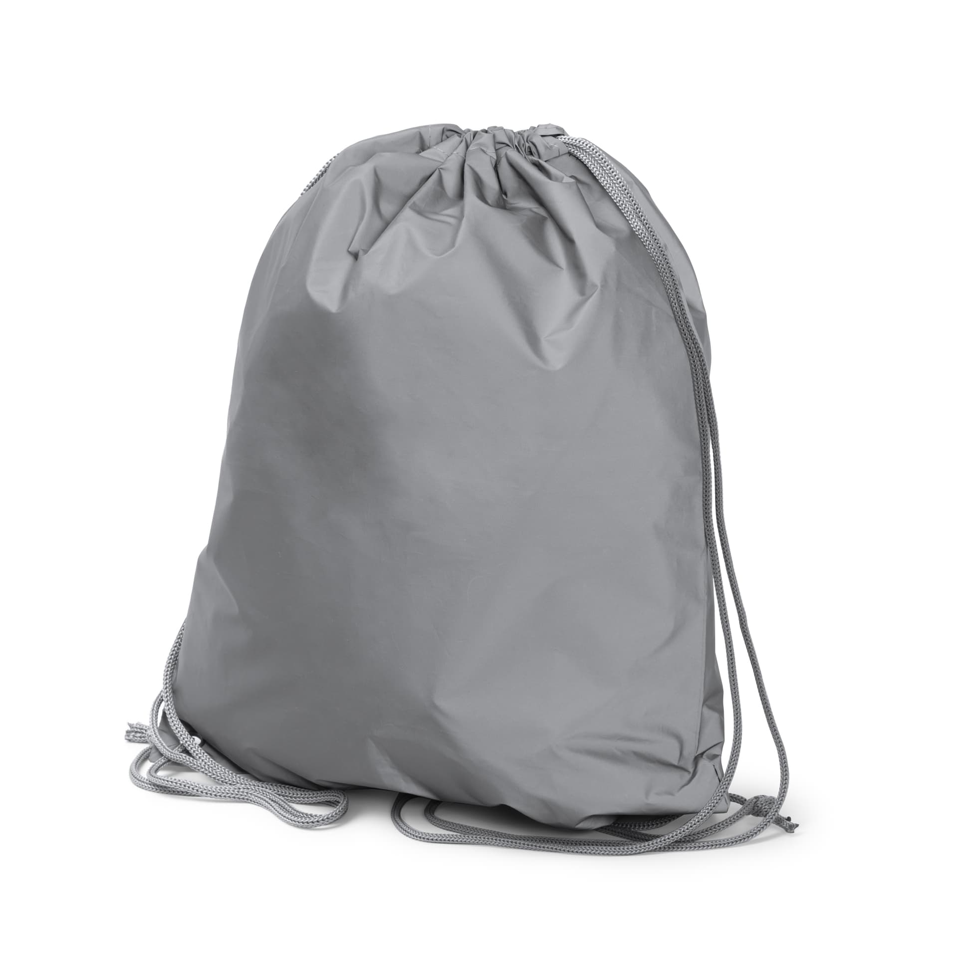 Mochila de cuerdas reflectante en poliéster repelente al agua