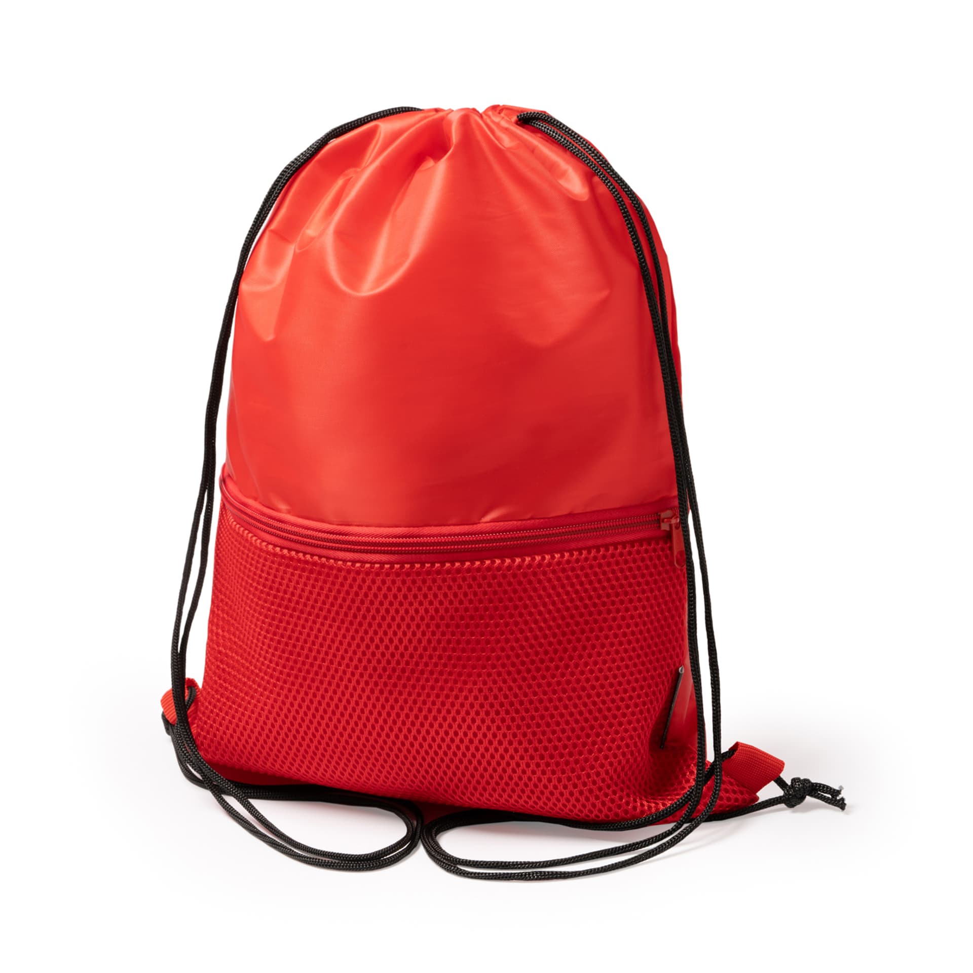 Mochila personalizada RPET 210D con bolsillo acolchado y cuerdas ajustables