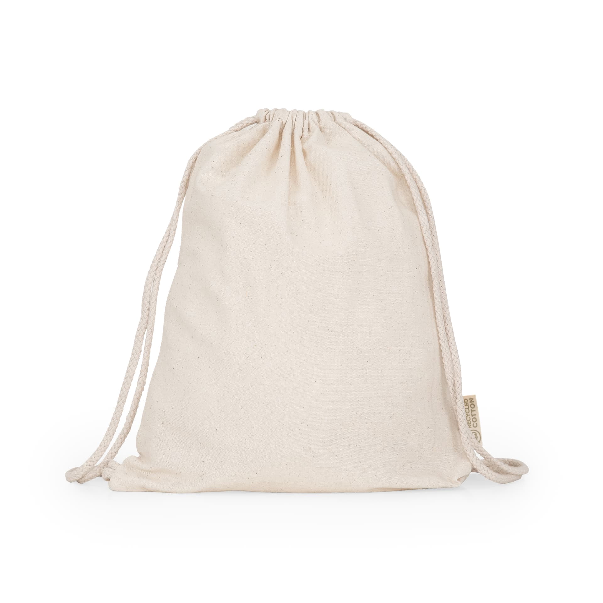 Mochila de cuerdas ecológica 70% algodón reciclado color natural