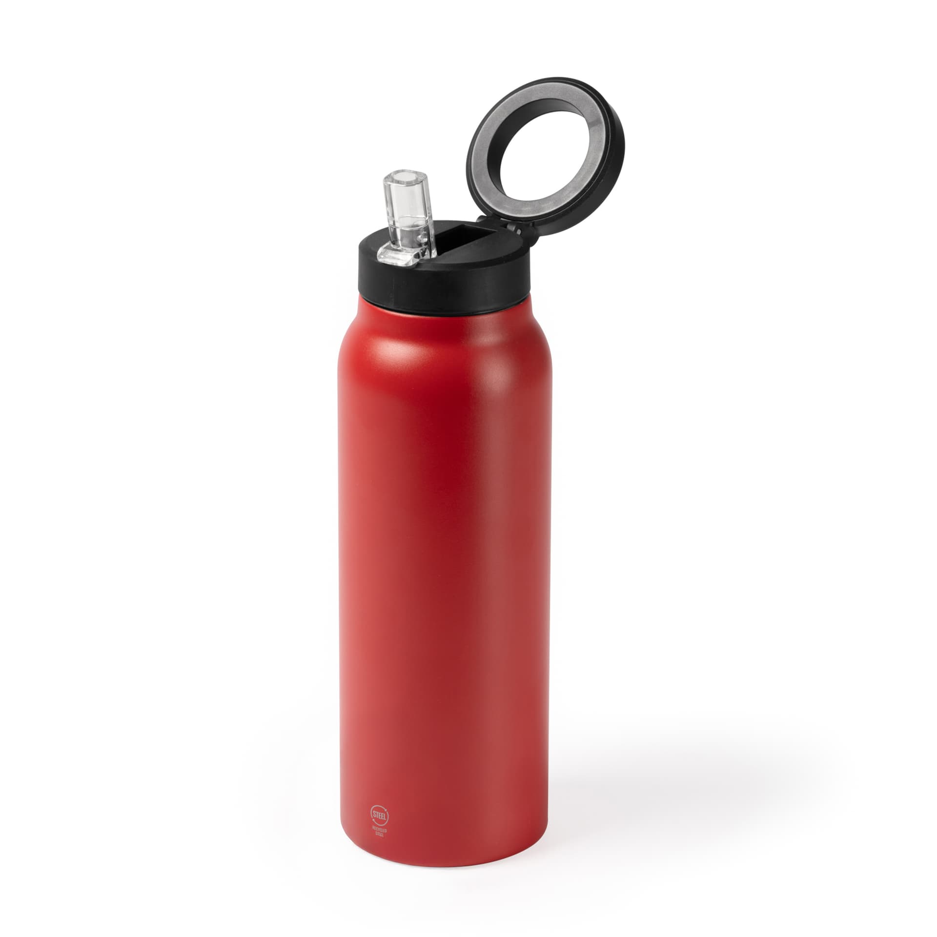 Bidón térmico de acero inoxidable 750 ml con pajita y tapa magnética