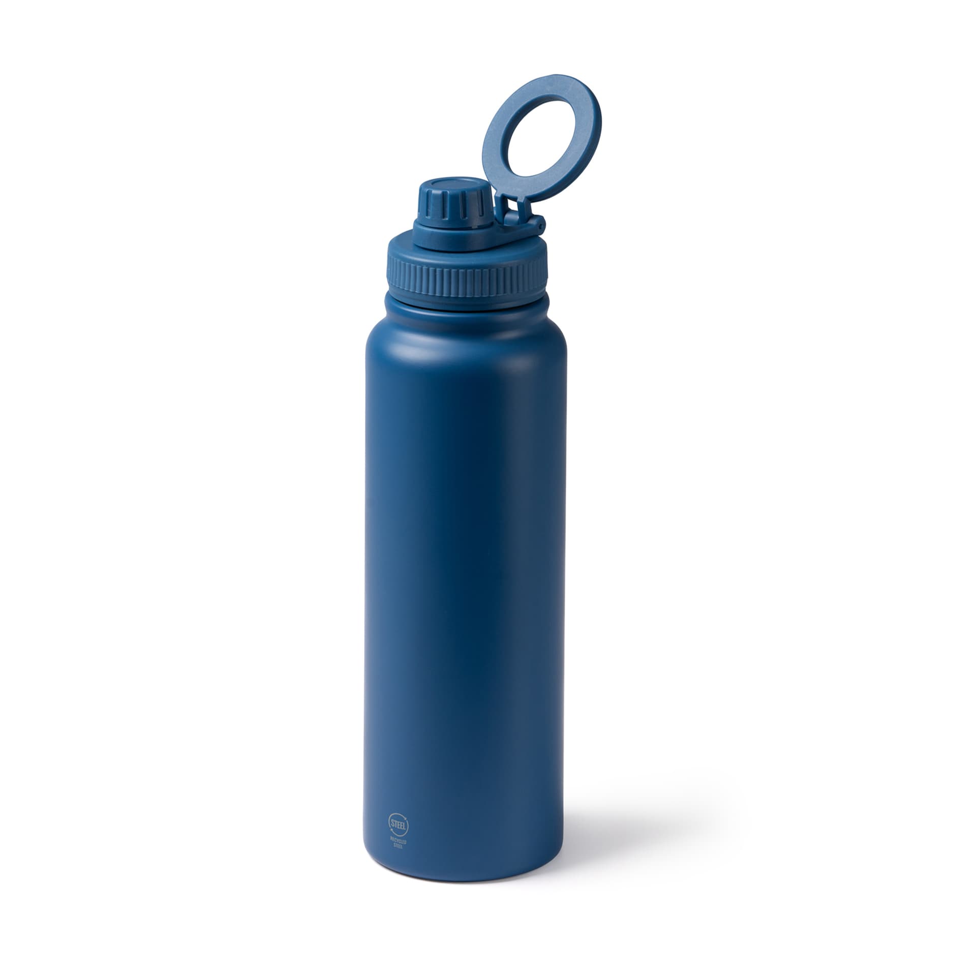 Bidón térmico de acero inoxidable 1L con soporte magnético blanco