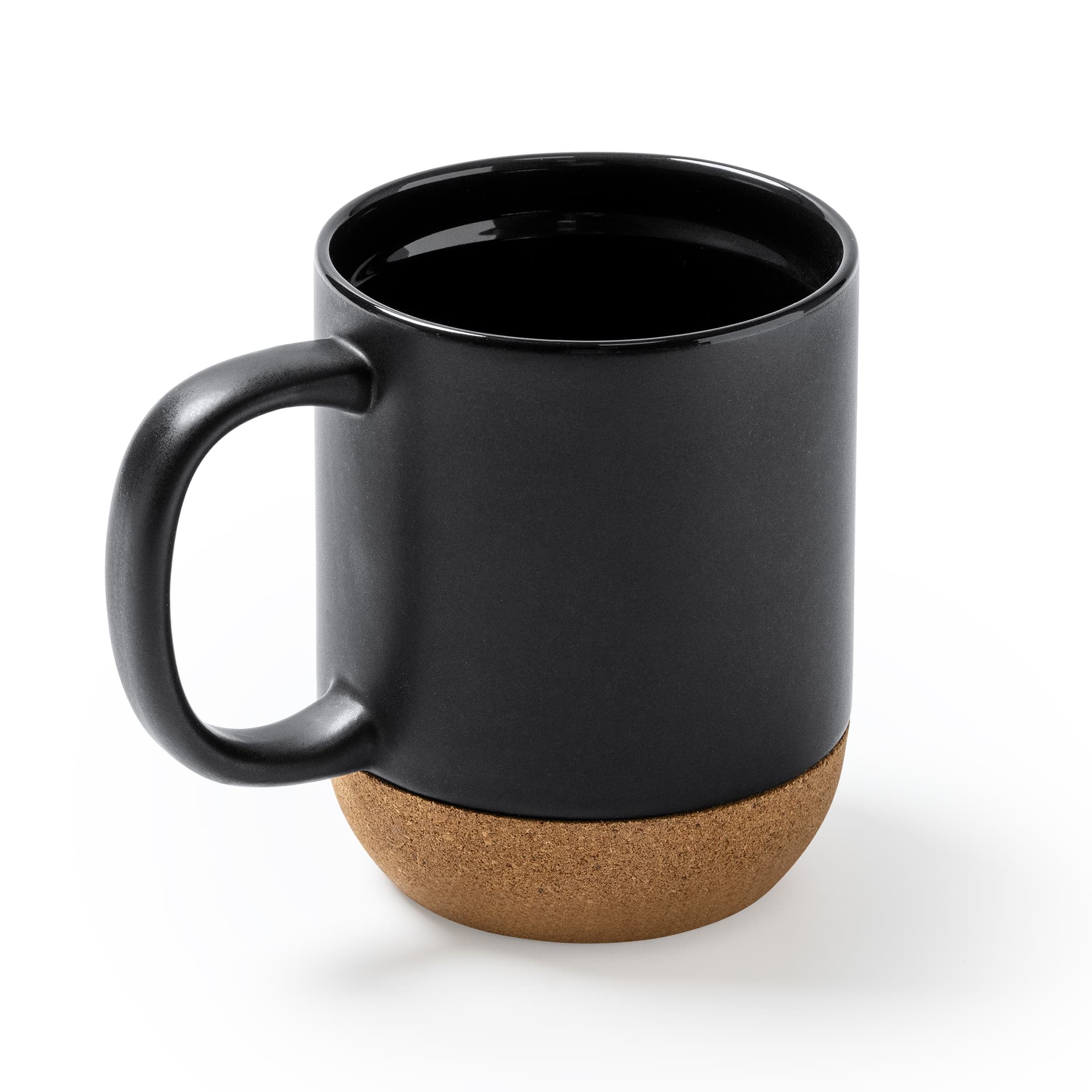 Taza de cerámica mate con base de corcho 420 ml para bebidas