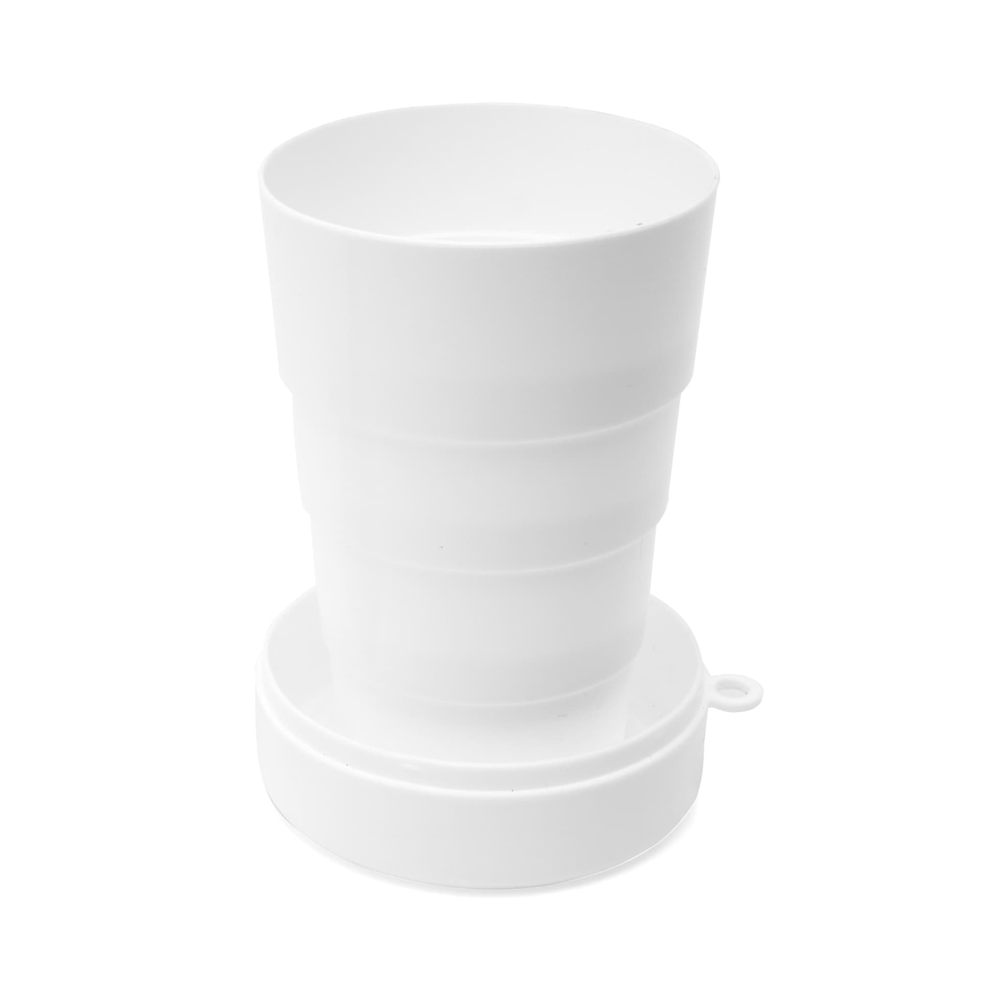Vaso plegable con tapa y mosquetón de PP anti-bacterias 220 ml