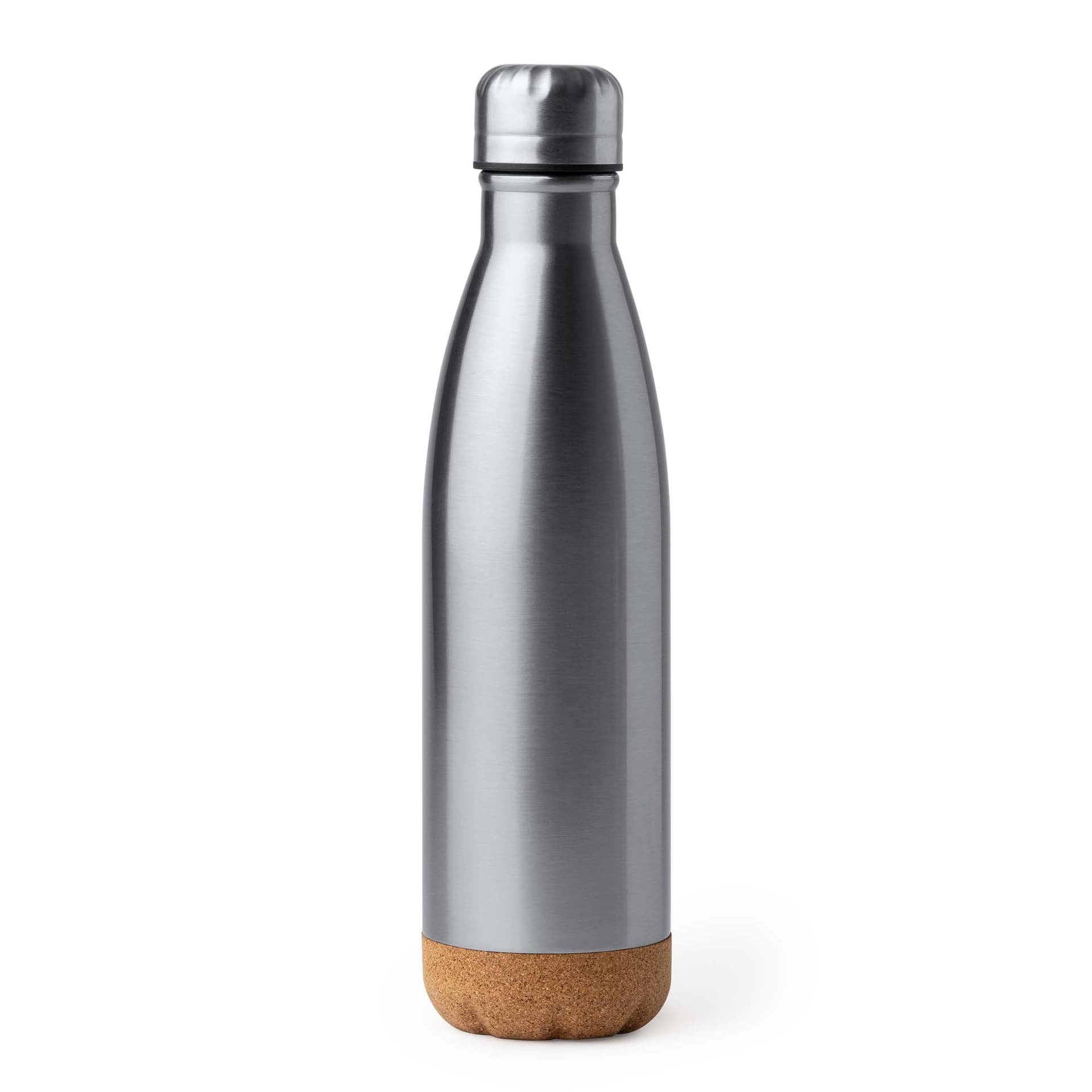 Bidón térmico de acero inoxidable 520 ml con base de corcho