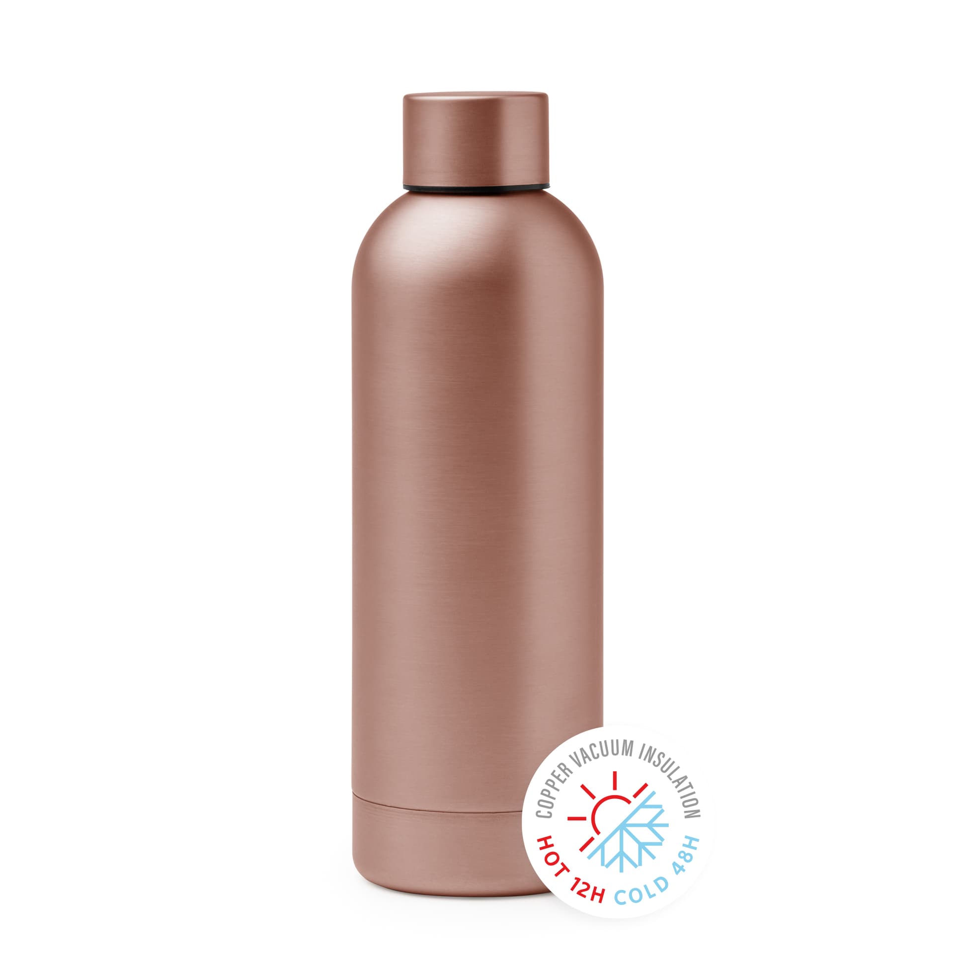Bidón térmico de acero inoxidable 550 ml con aislamiento de cobre