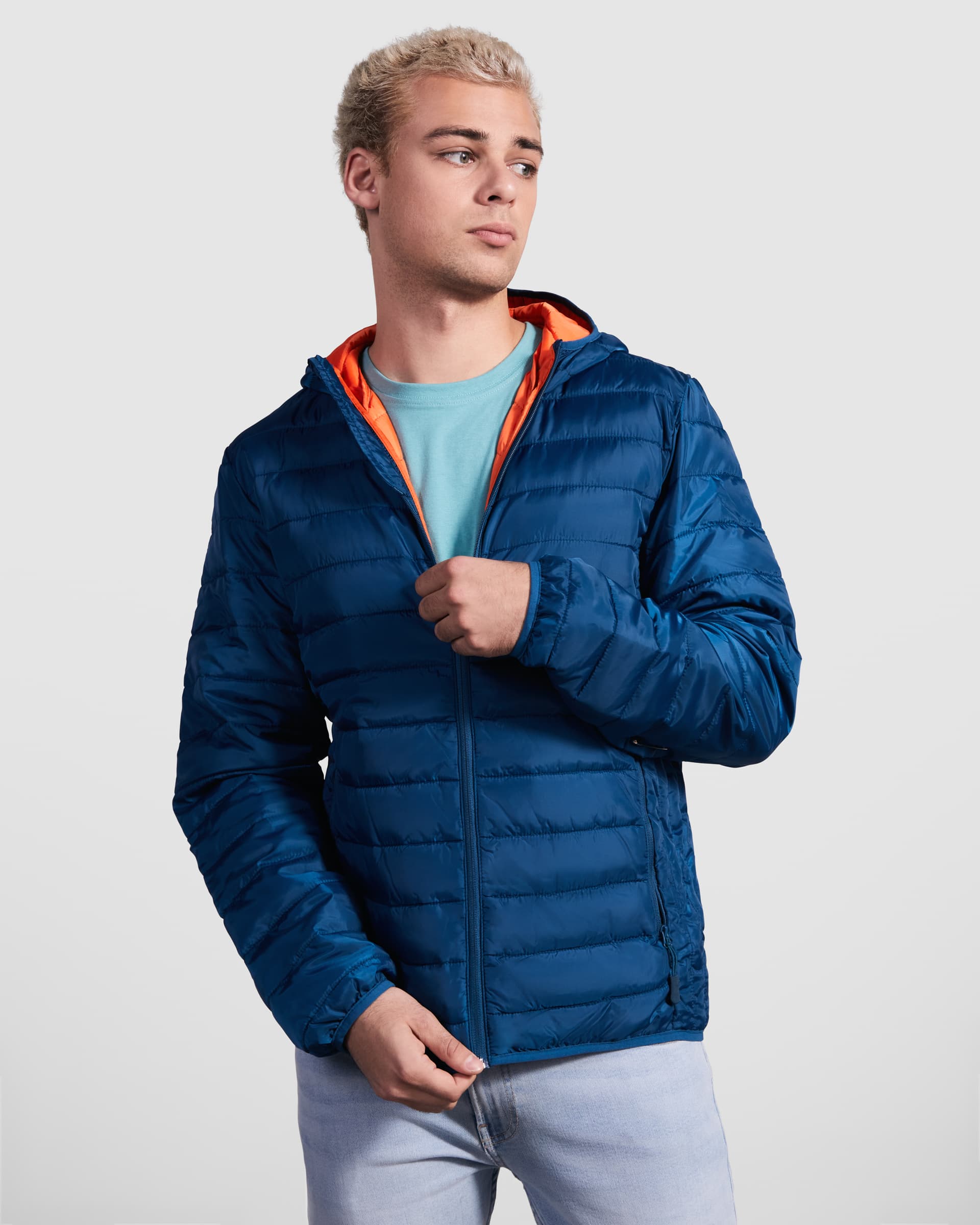 Chaqueta acolchada personalizada para hombre, resistente al agua
