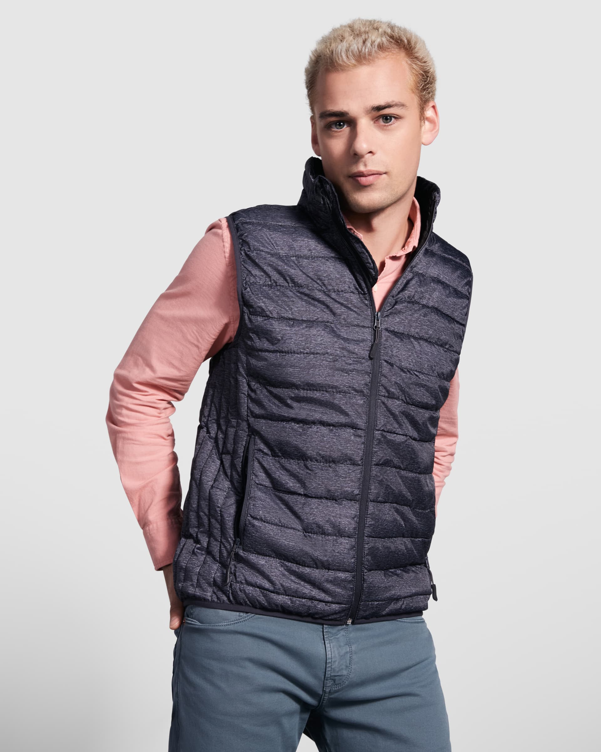 Chaleco acolchado personalizado para hombre, ligero y resistente al agua