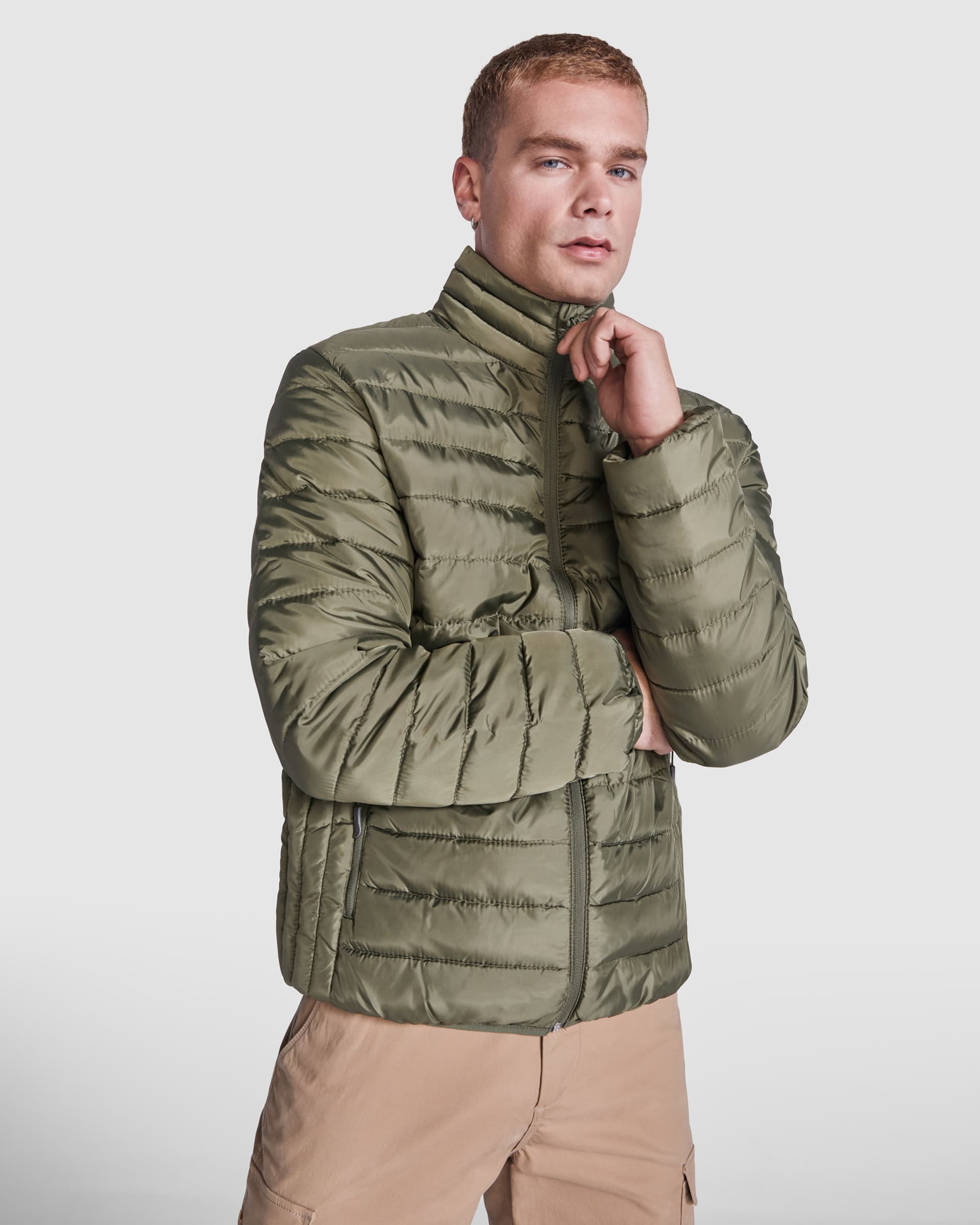 Chaqueta acolchada personalizada para hombre, resistente al agua