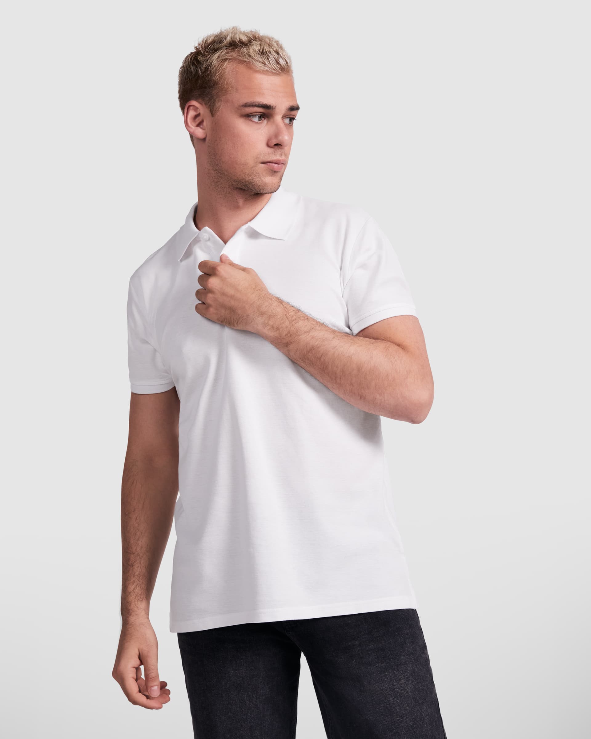 Polo de manga corta en algodón orgánico certificado para hombre