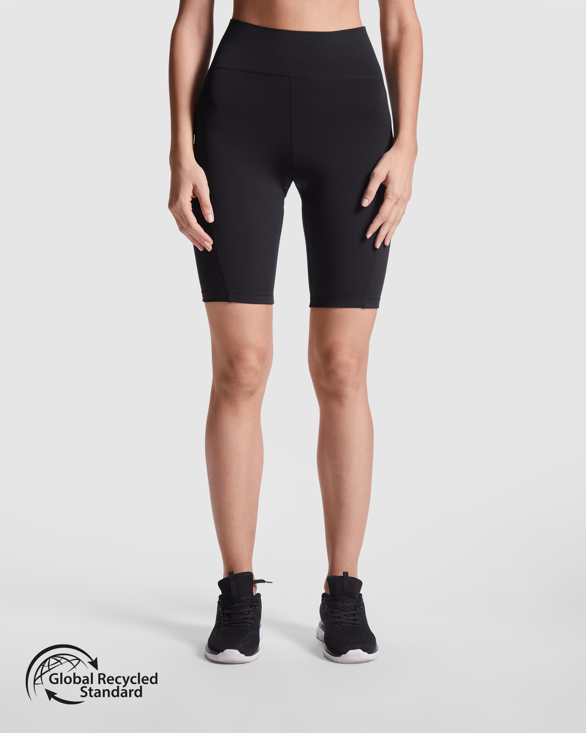 Leggings Cortos Compresores de Poliéster Reciclado con Cintura Alta