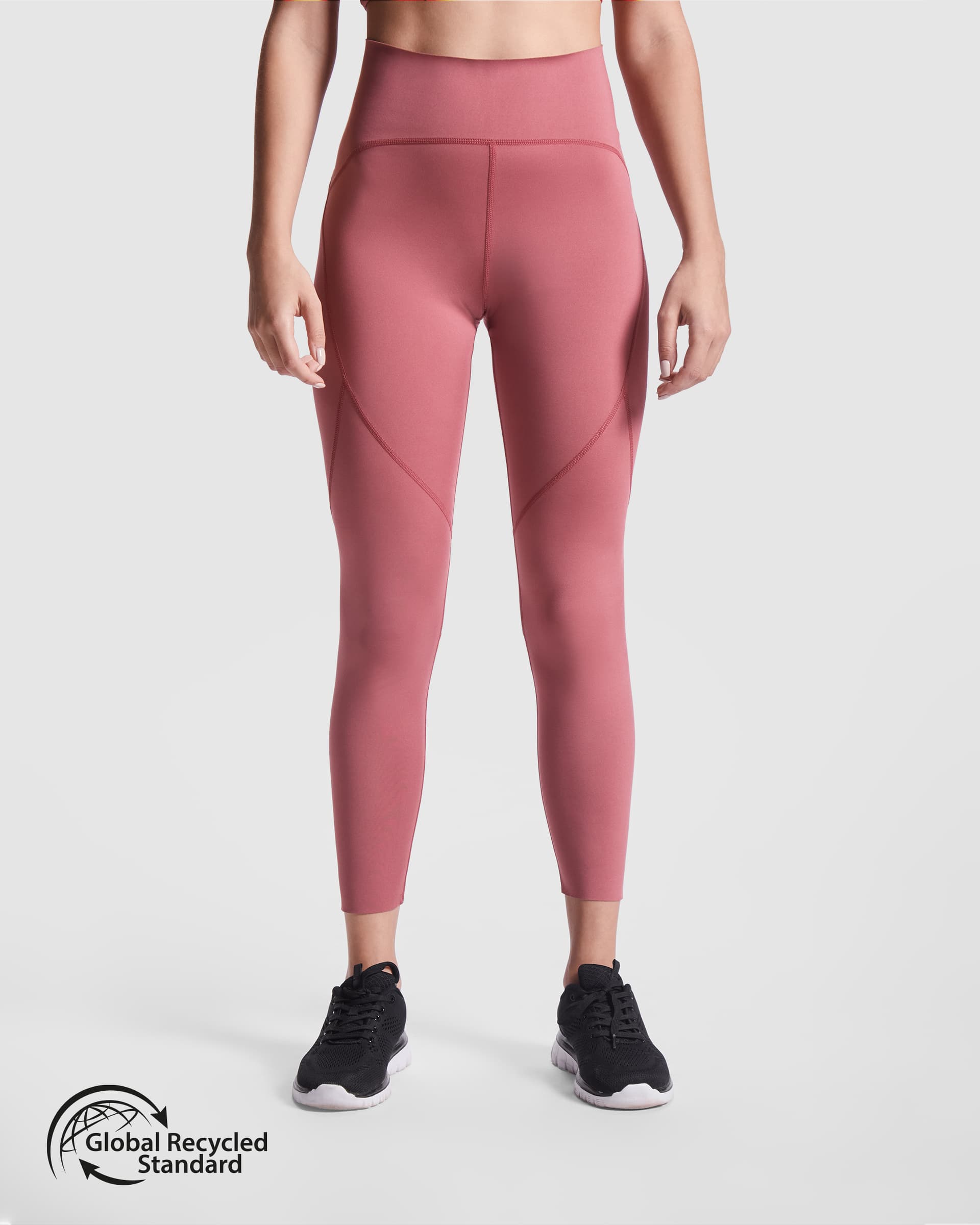 Leggings tobilleros compresores de poliéster reciclado para yoga
