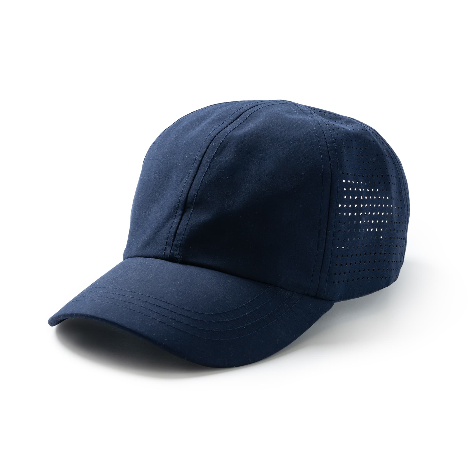 Gorra deportiva ventilada de microfibra RPET para actividades al aire libre