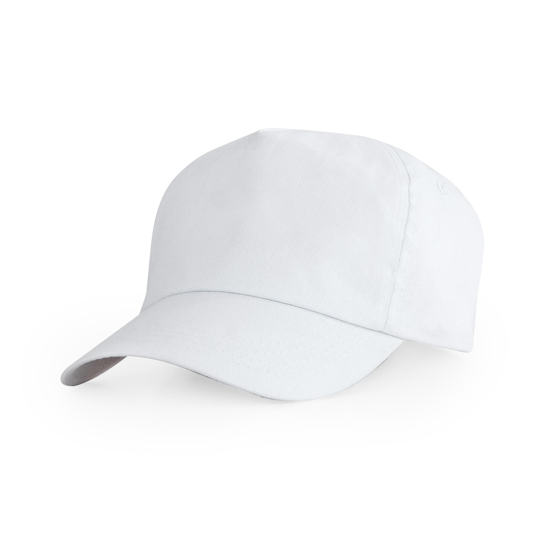 Gorra de 5 paneles de algodón con cierre ajustable y ventilación