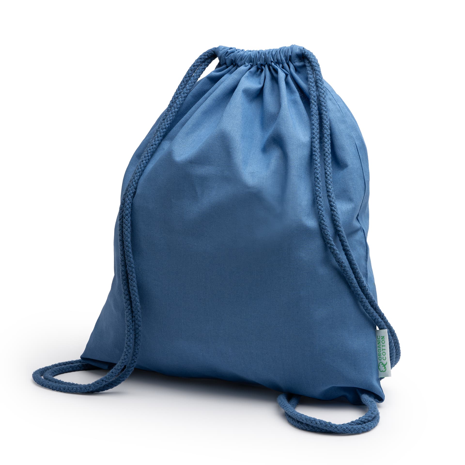 Mochila de cordones de algodón orgánico, ligera y personalizada
