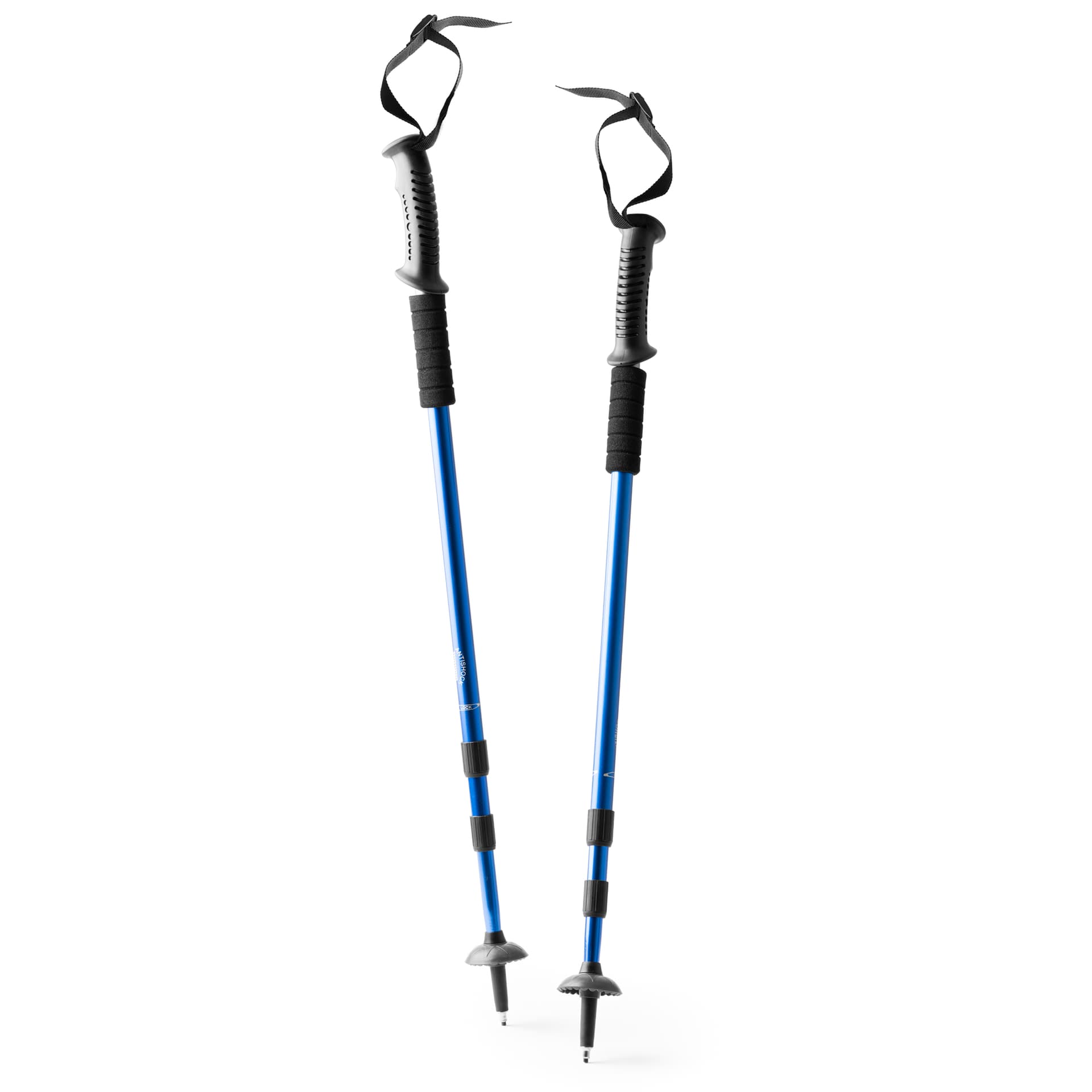 Set de Bastones de Trekking de Aluminio con Amortiguación y Accesorios