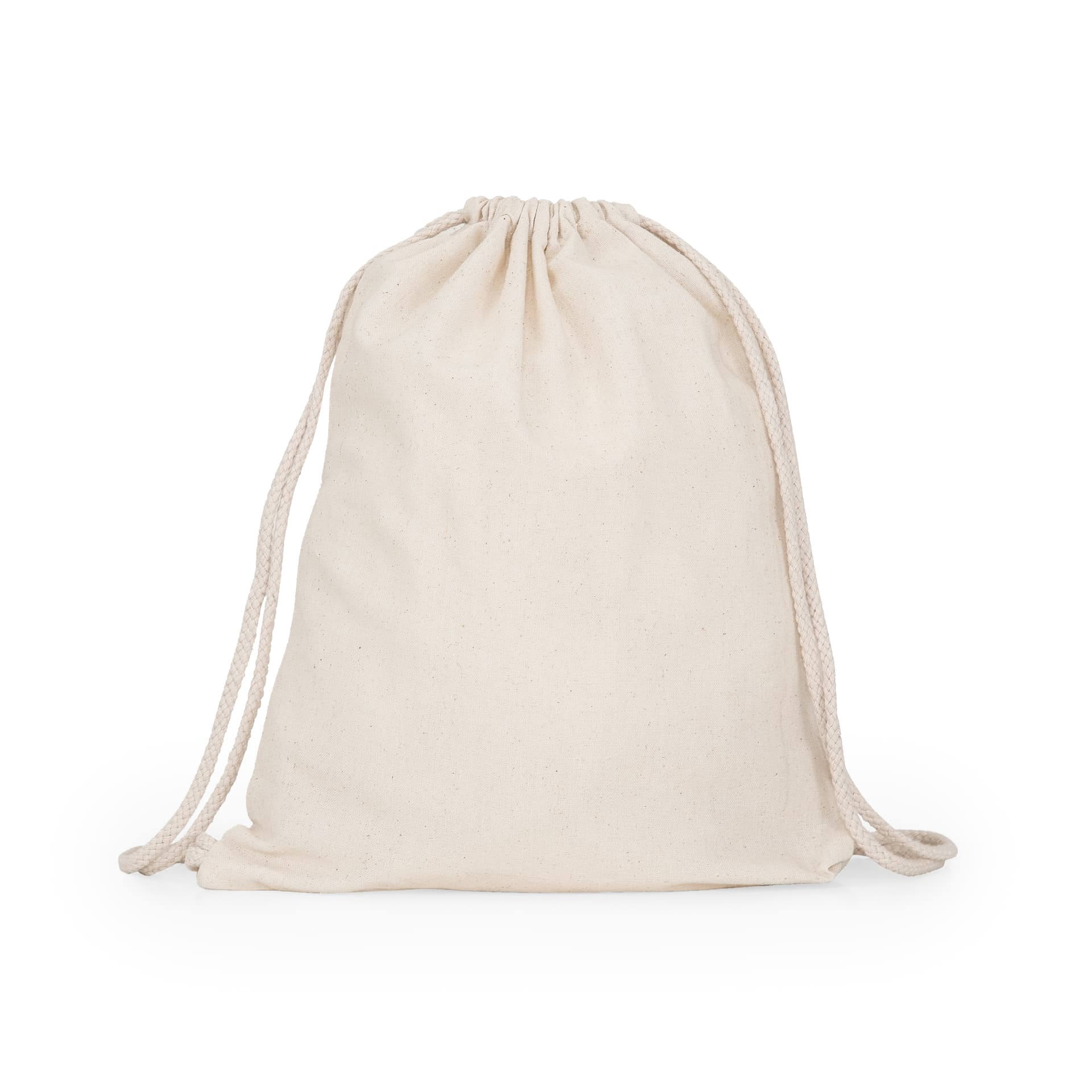 Mochila personalizada de algodón multiusos con cordones ajustables