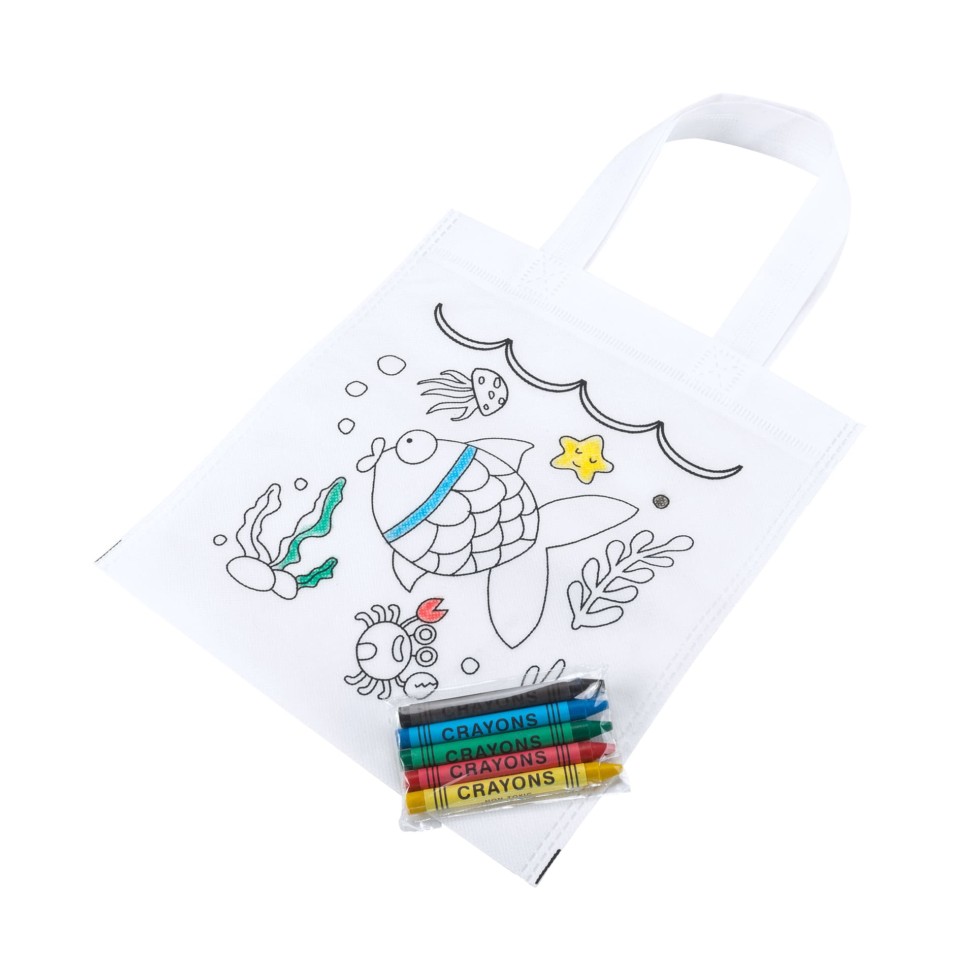 Mochila infantil personalizable de non-woven con ceras de colores