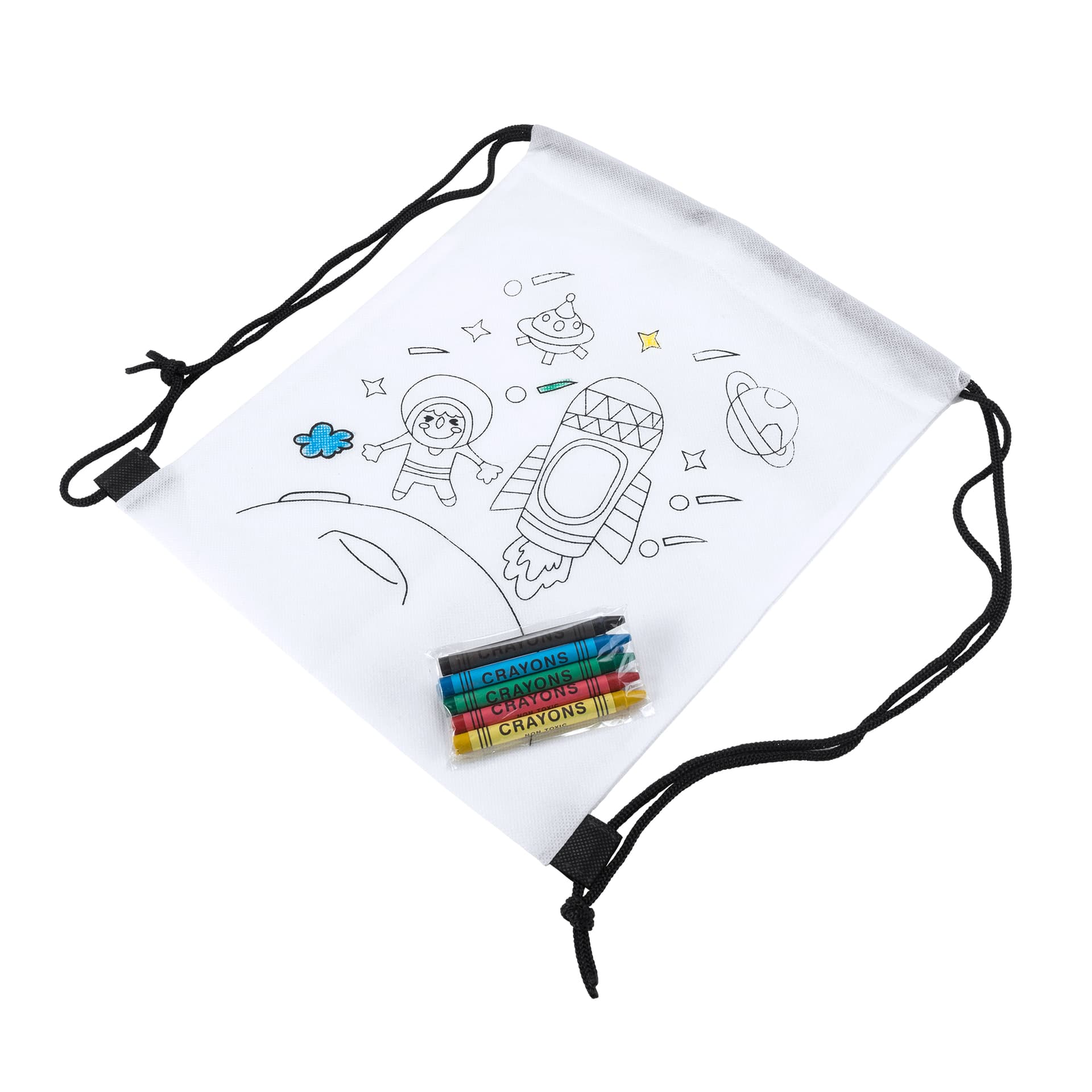 Mochila infantil de cuerdas personalizable con ceras de colores