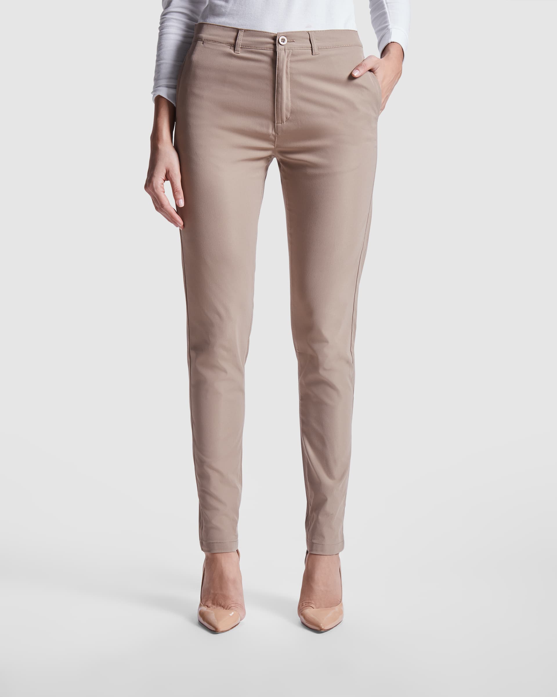 Pantalón largo de mujer elegante y cómodo con bolsillos prácticos