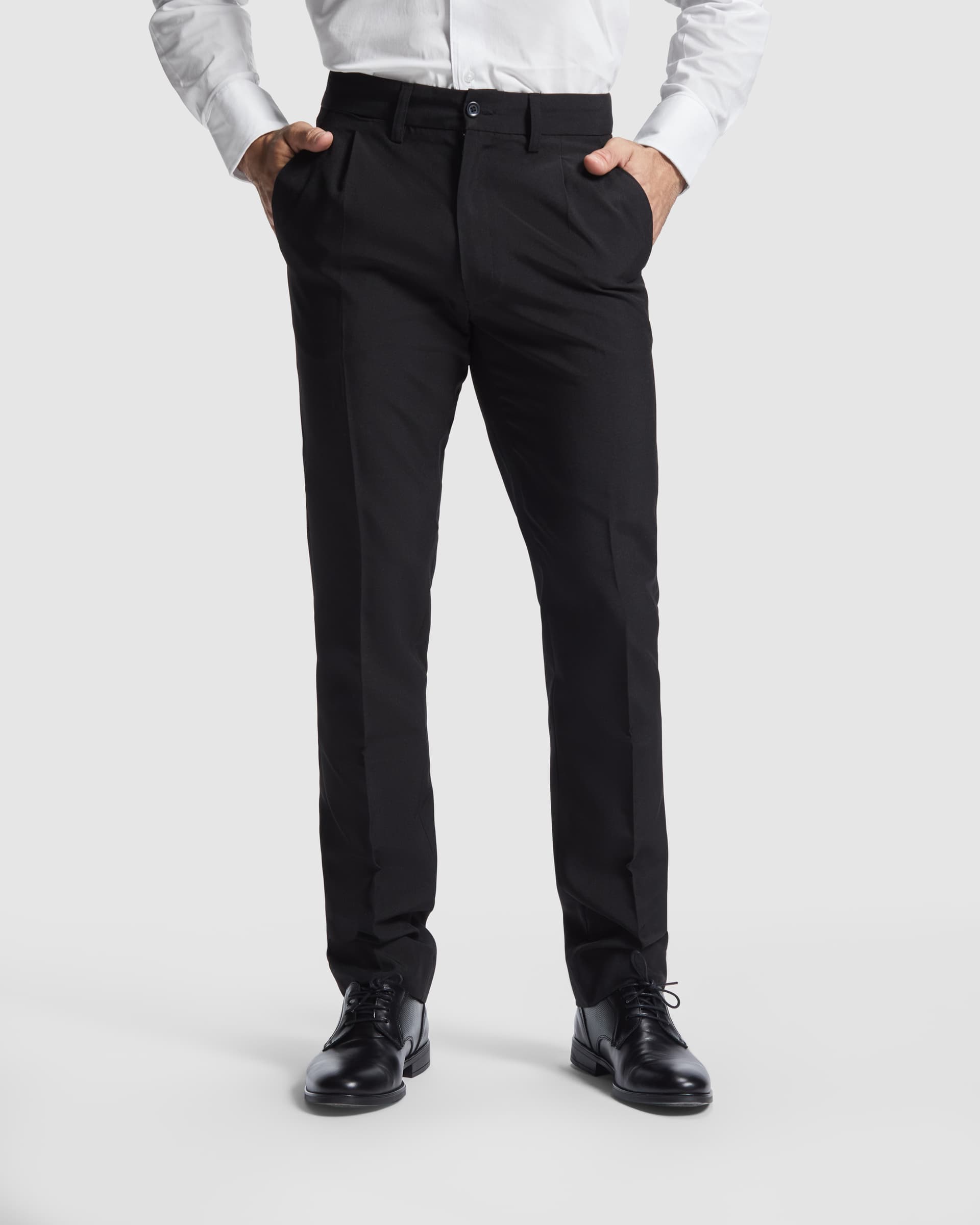Pantalón largo semientallado de poliéster para hombre laboral