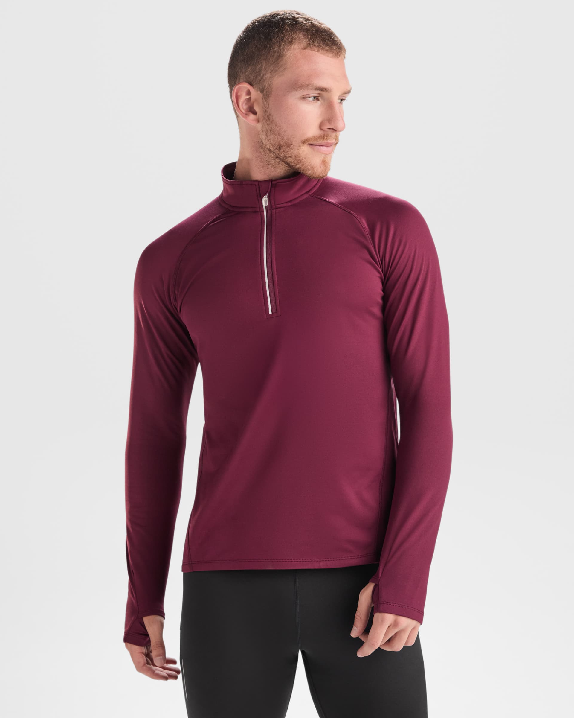 Sudadera técnica de manga larga con cuello reflectante y calidez
