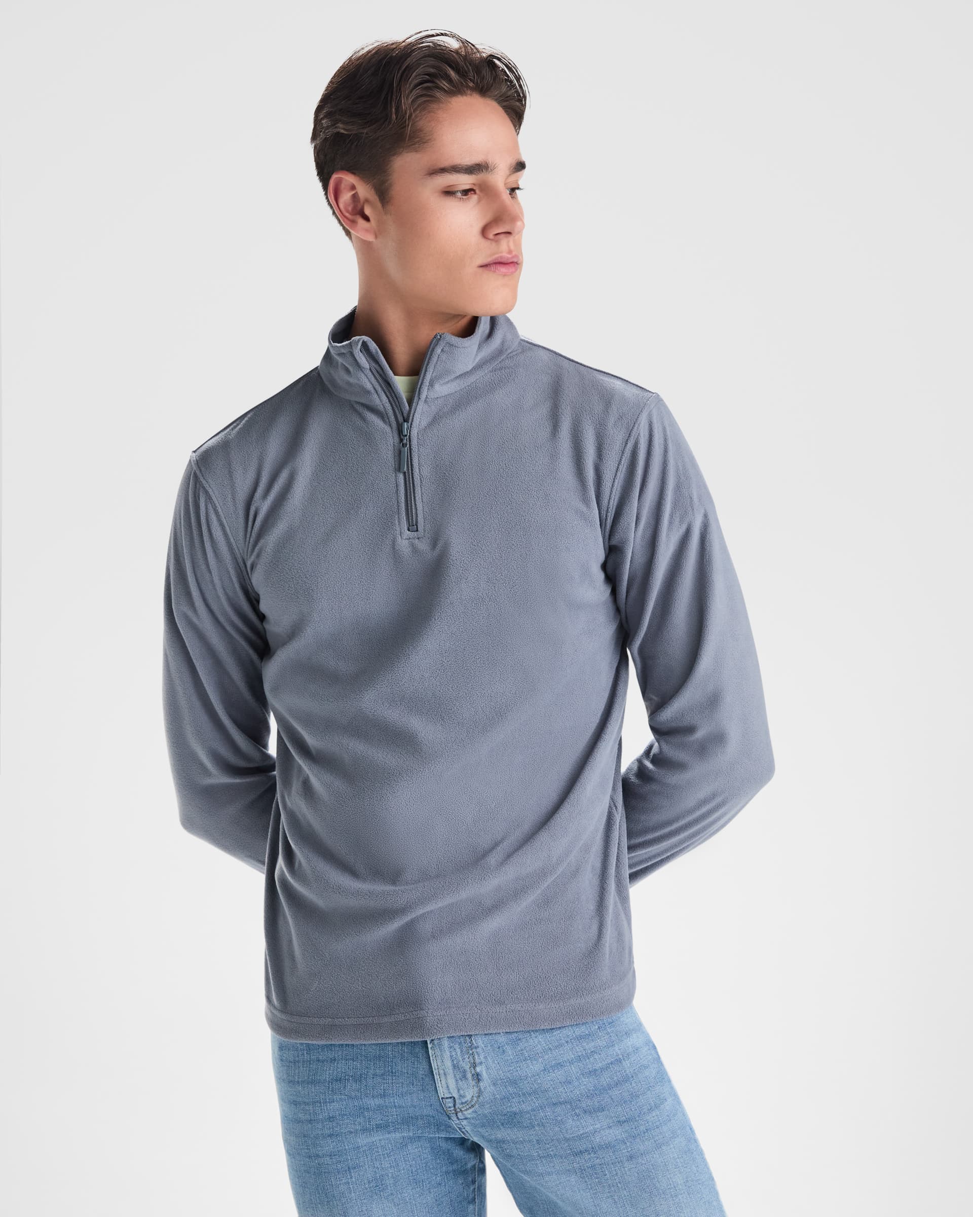 Chaqueta personalizada de micropolar con media cremallera