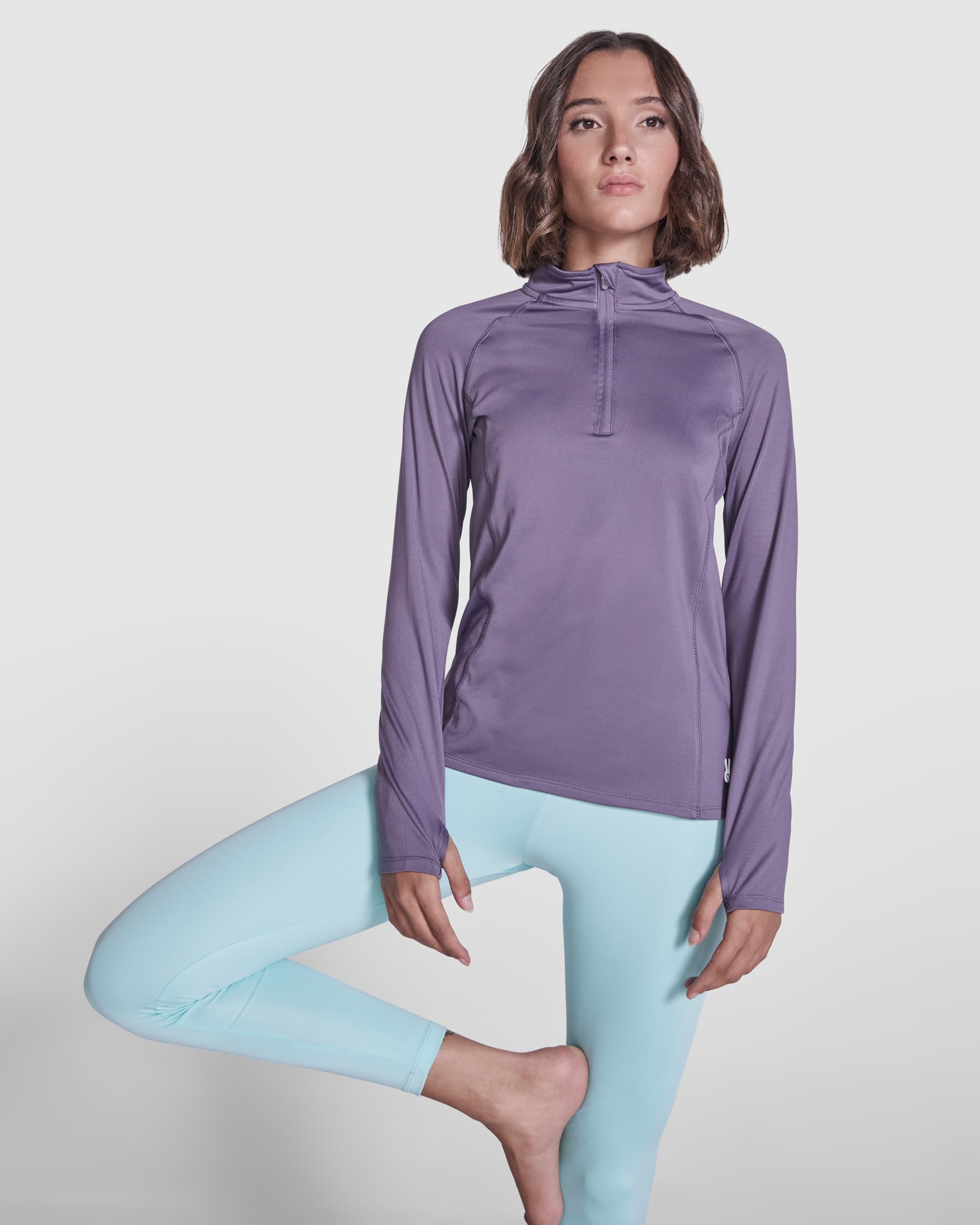 Sudadera técnica de manga larga para mujer en poliéster reciclado
